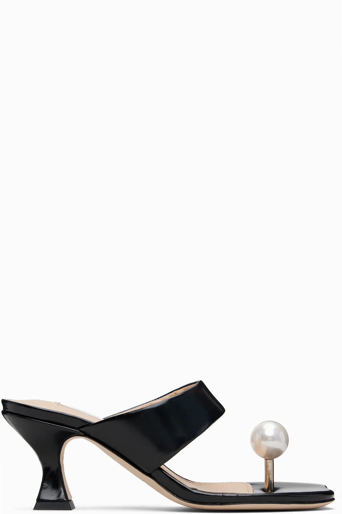 Black Pearl Sandalette Heeled Sandals