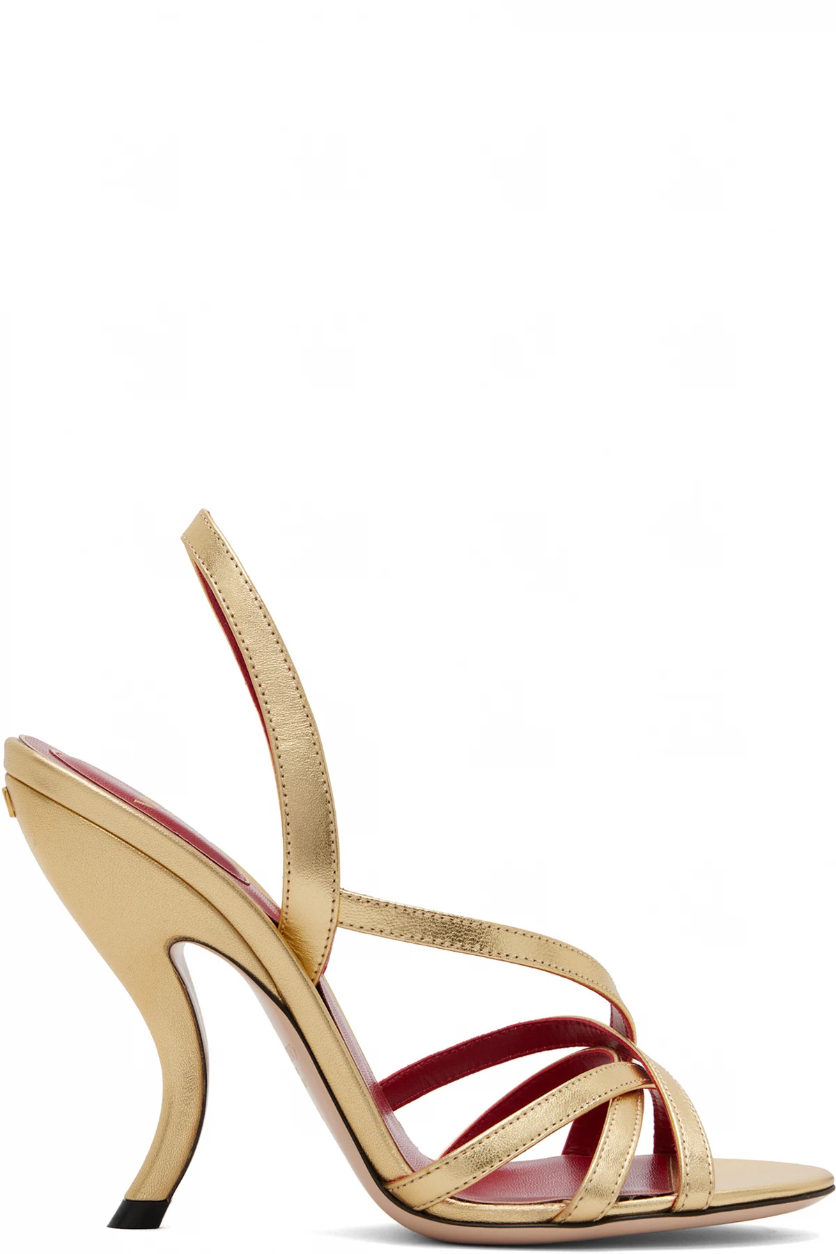 Gold Fetishique Heeled Sandals