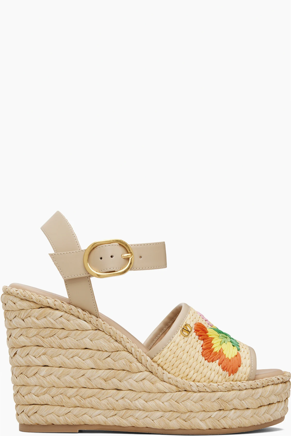 Beige Wedge Espadrillas Sandals