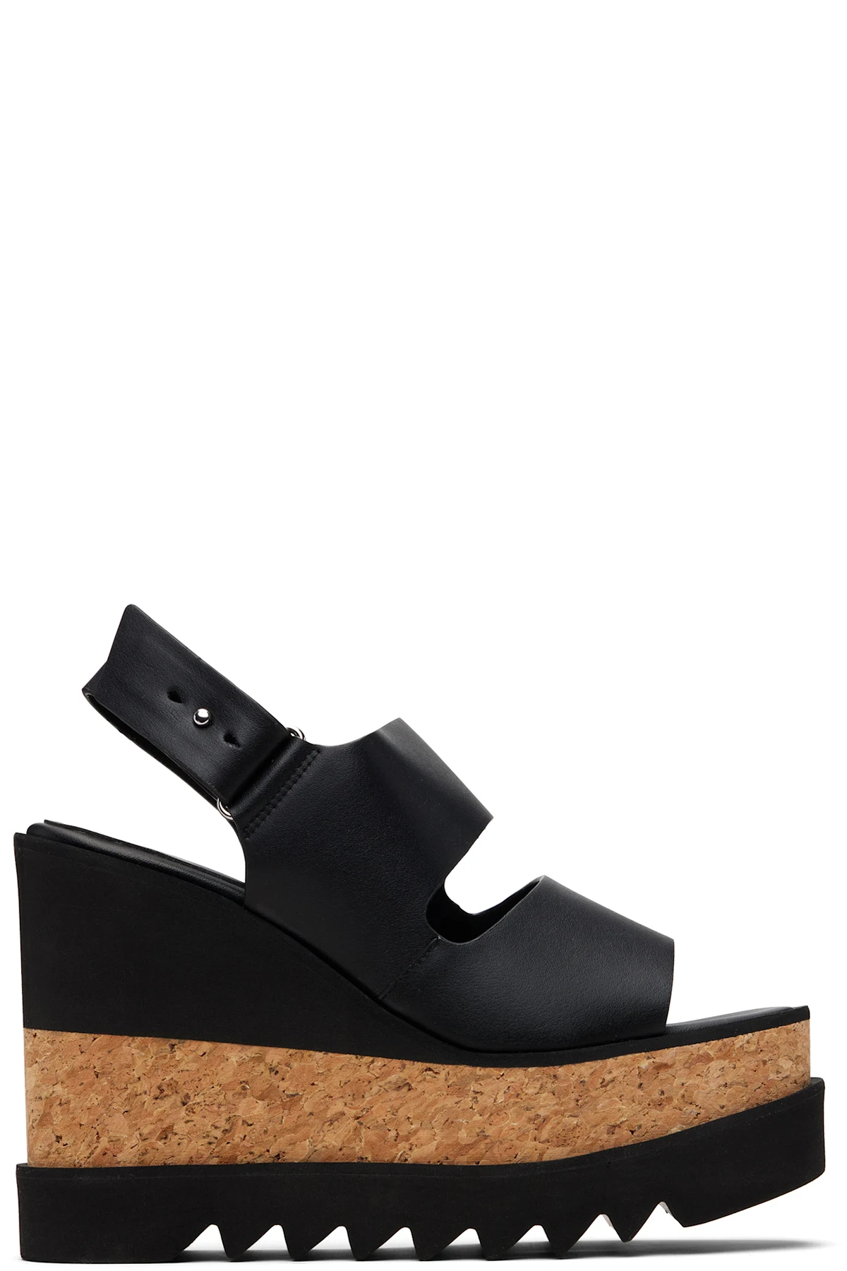 Black Elyse Alter Mat Platform Heeled Sandals