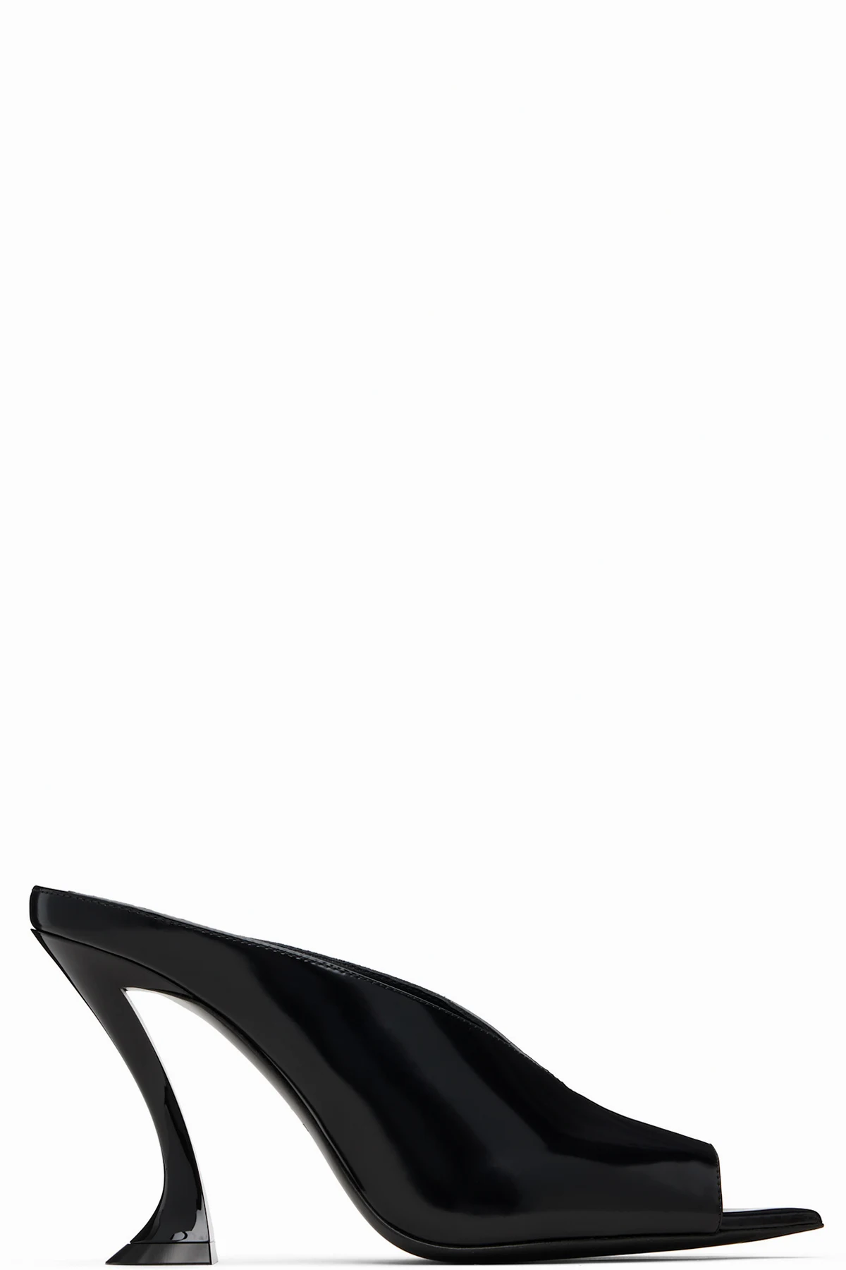 Black Mule Heeled Sandals