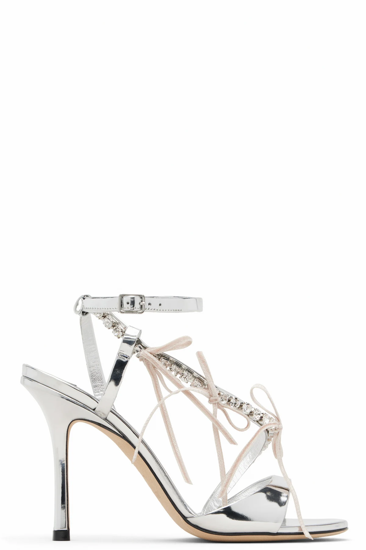 Silver Lula 100 Heeled Sandals