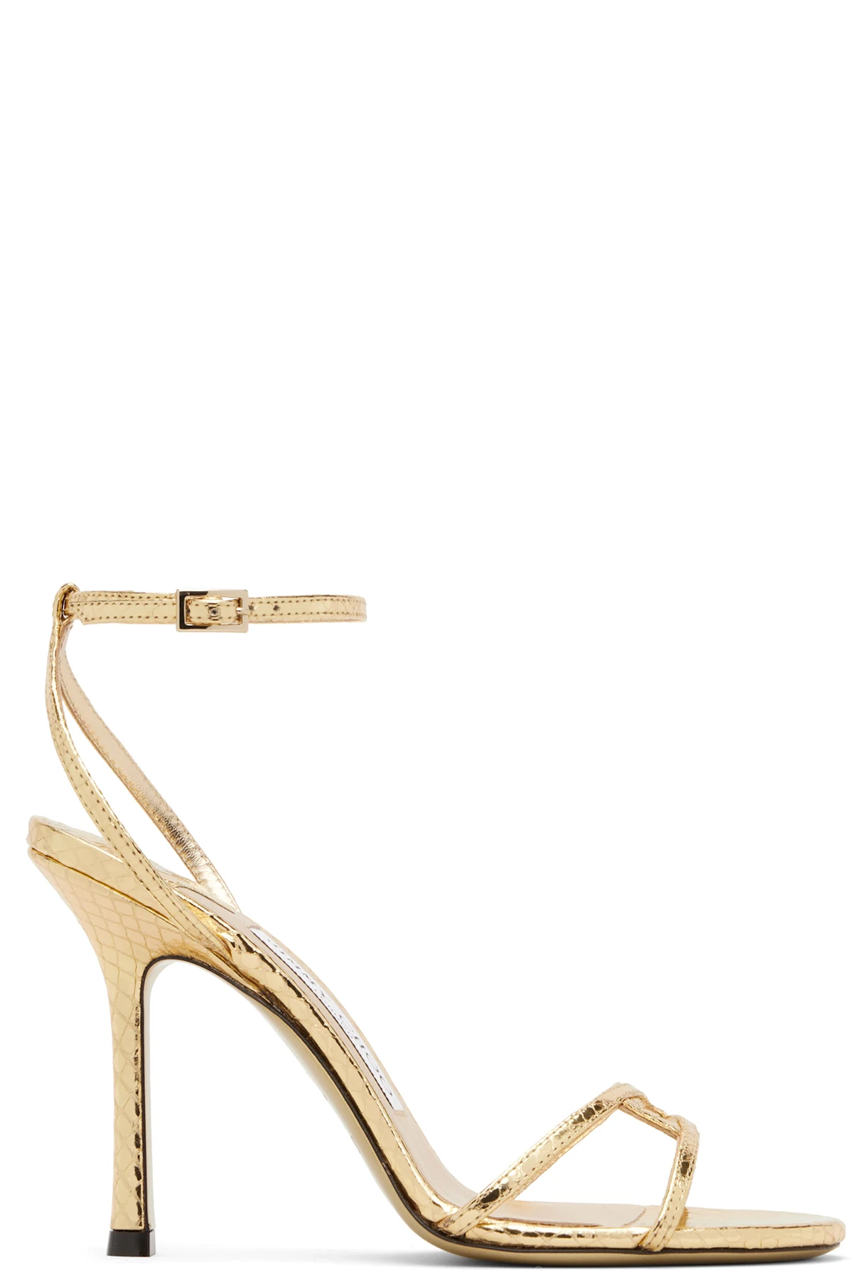 Gold Leo 100 Candy Wrap Heeled Sandals