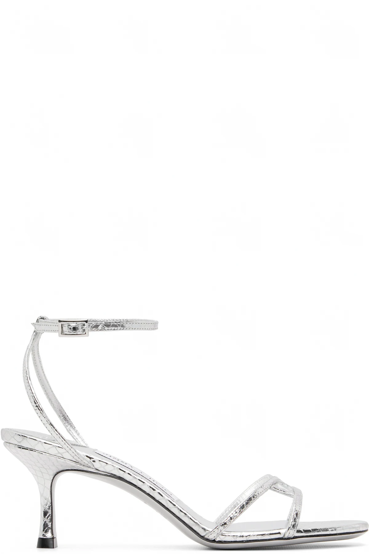 Silver 1998 Leo 65 Heeled Sandals