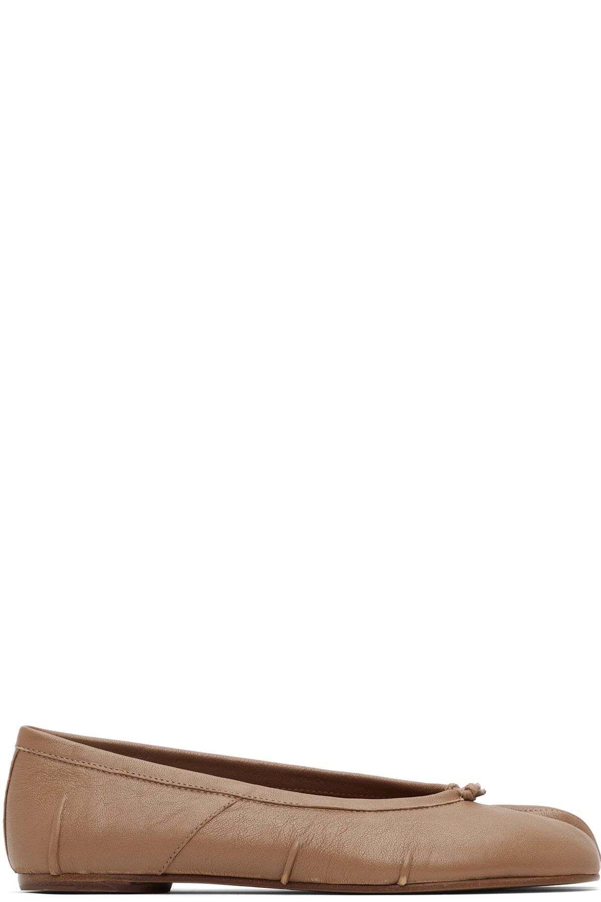 Beige Tabi New Ballerina Flats