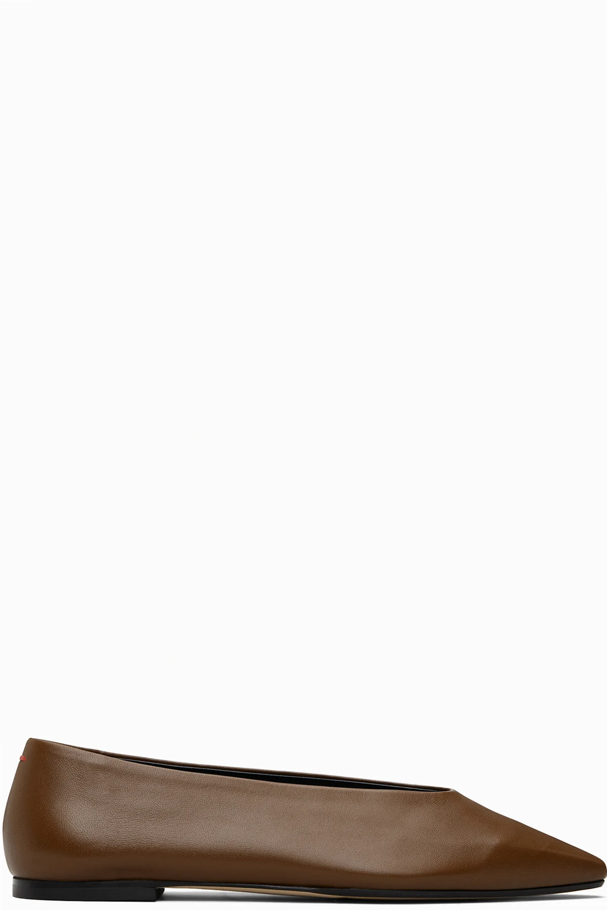 Brown Betty Square-Toe Ballerina Flats