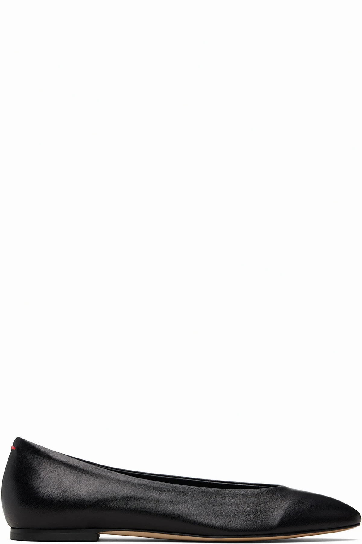 Black Ellie Almond-Toe Flats