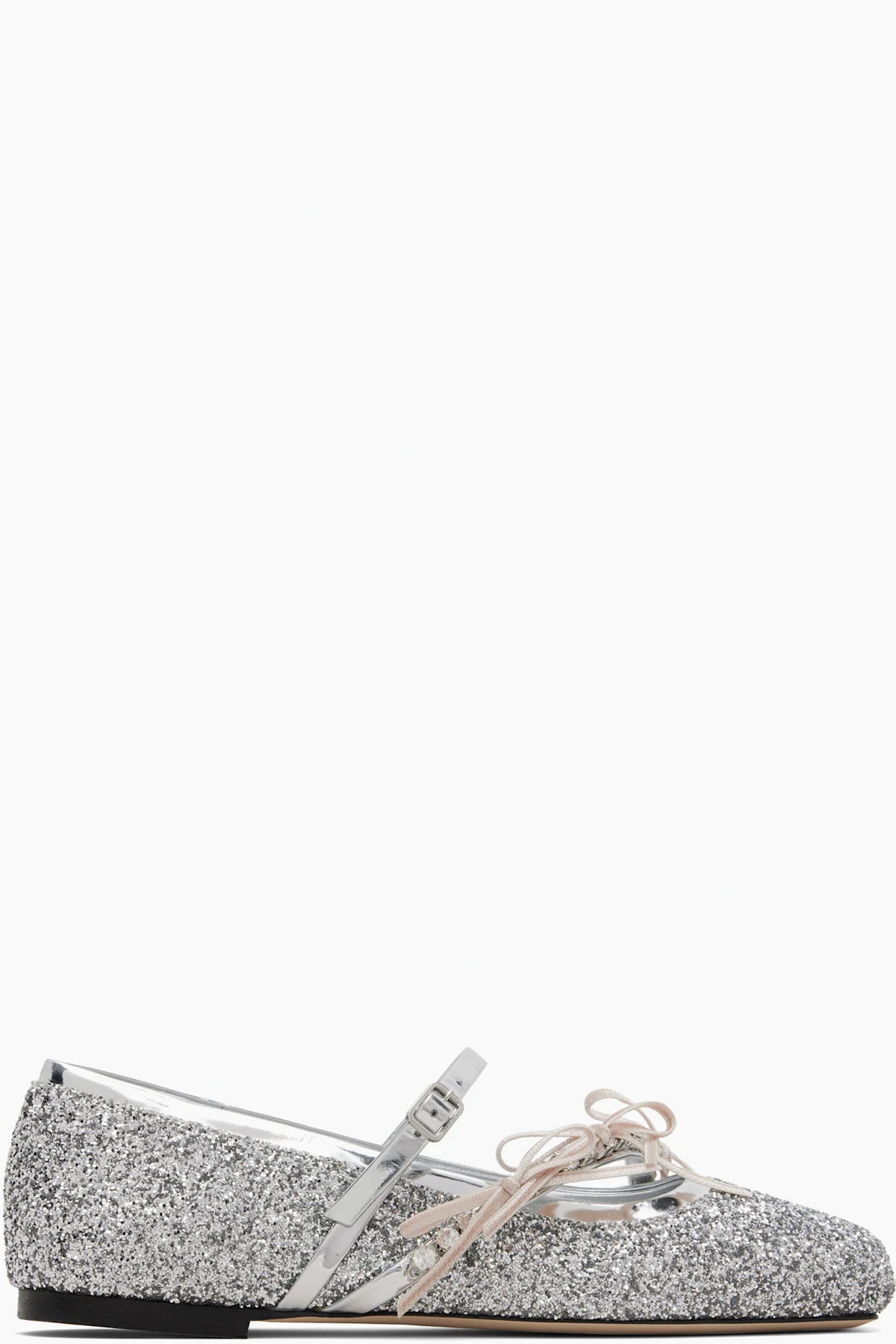 Silver Loli Ballerina Flats