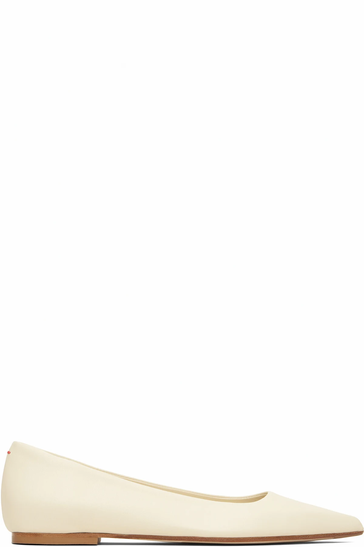 Off-White Cassy Pointed-Toe Ballerina Flats