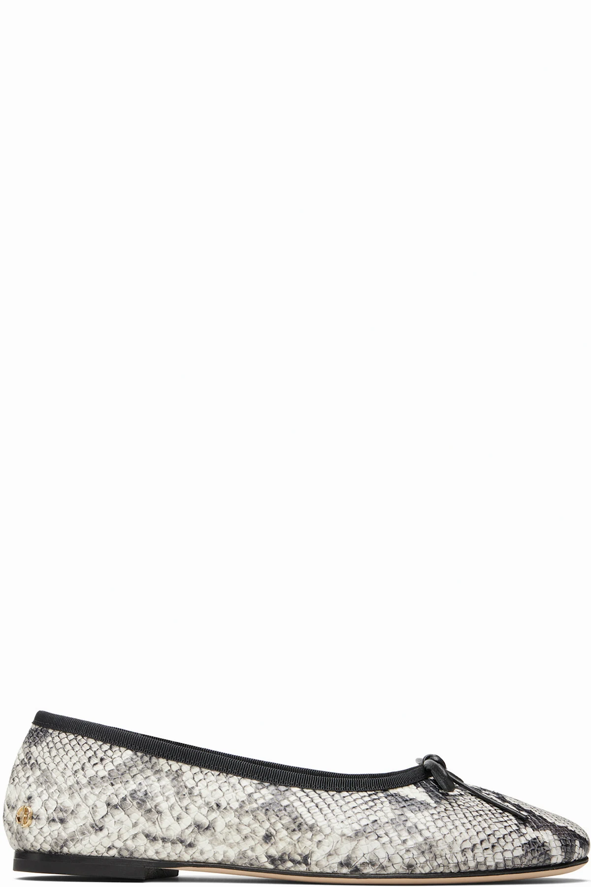 White & Black Jamie Ballerina Flats