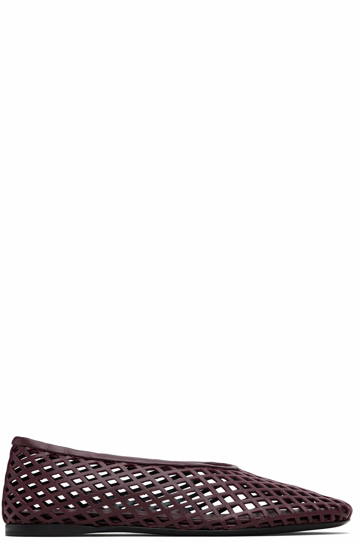 Brown Tee Perforated Ballerina Flats