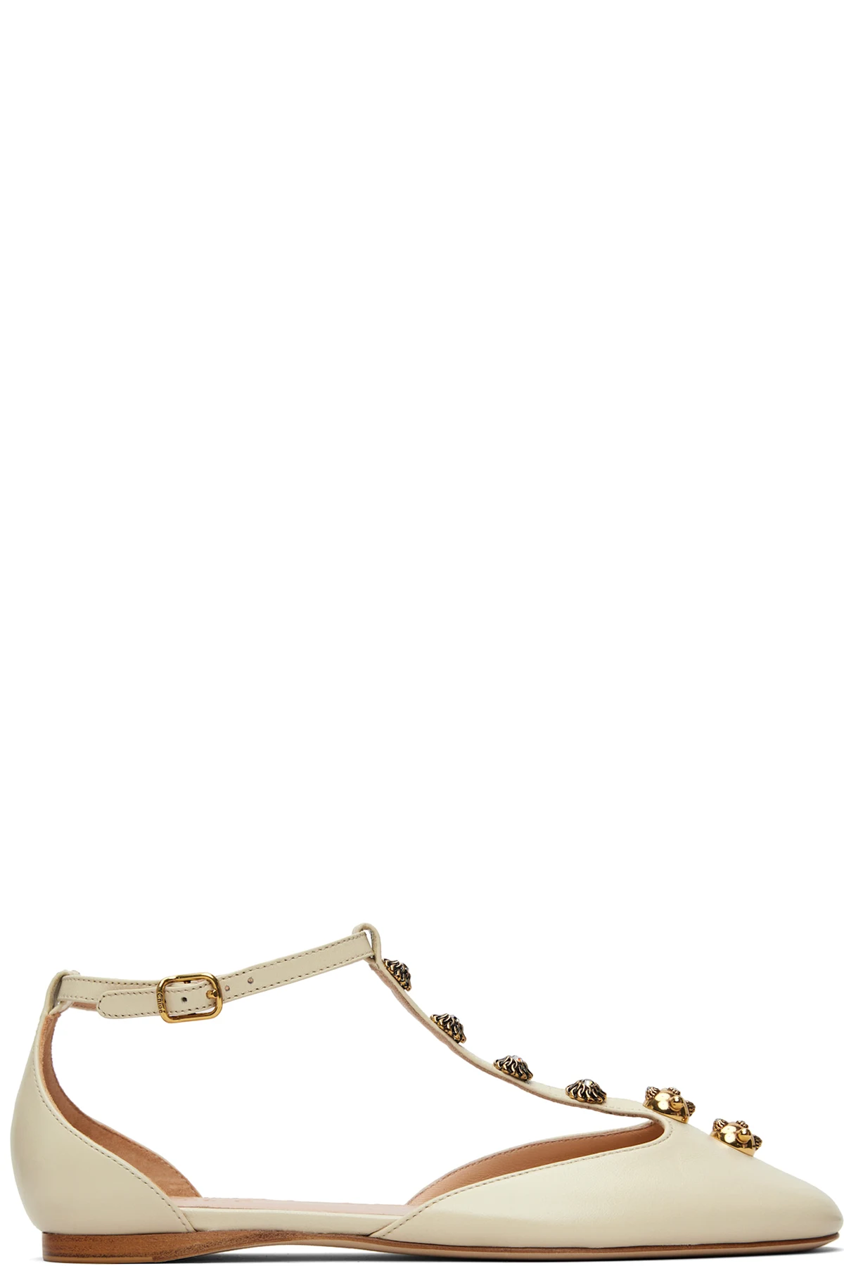 Off-White Celeste Ballerina Flats