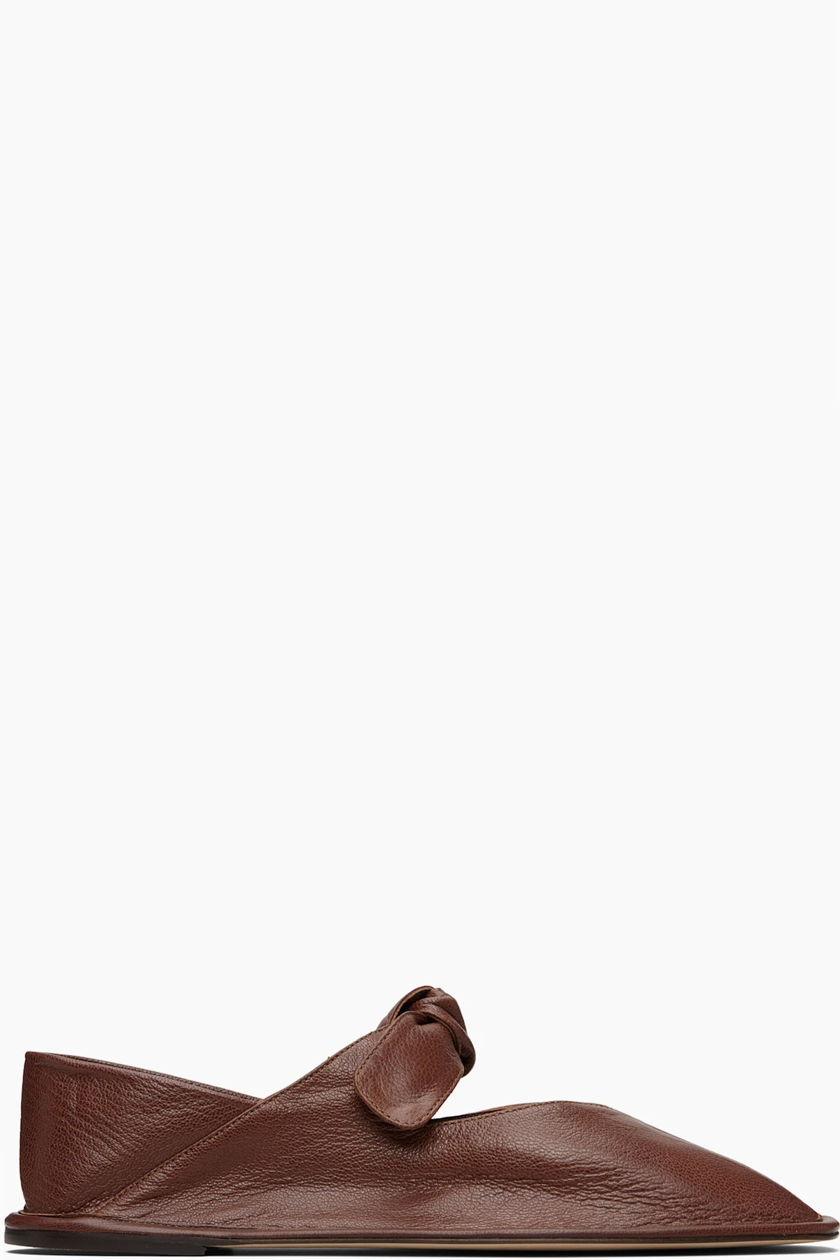 Brown Llasada Supple Shiny Ballerina Flats