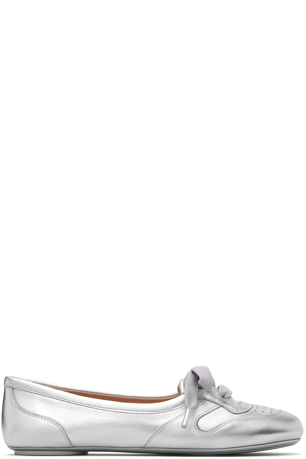 Silver Vault Ballerina Flats