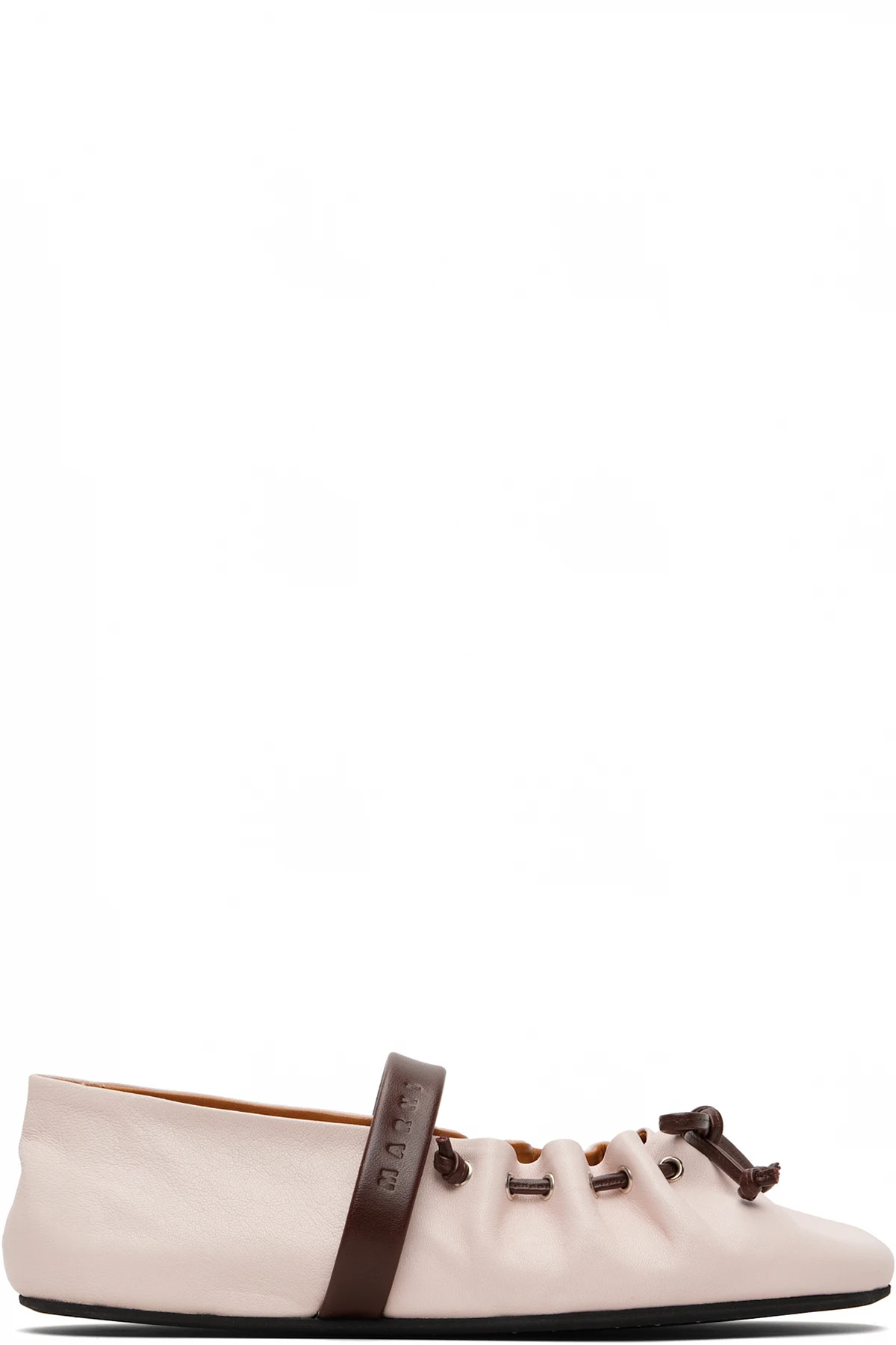 Pink Leather Mary Jane Soft Ballerina Flats