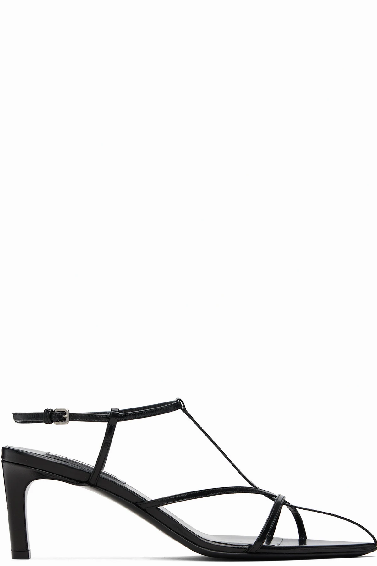 Black Cage Heeled Sandals