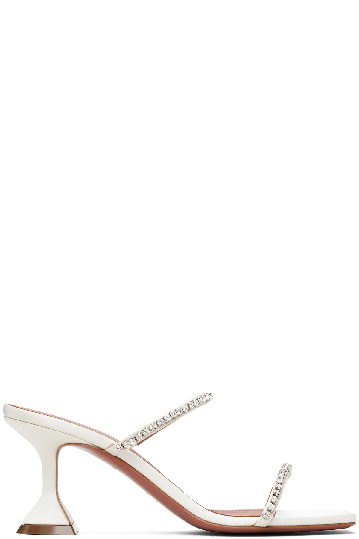 White Gilda Slipper 70 Heeled Sandals