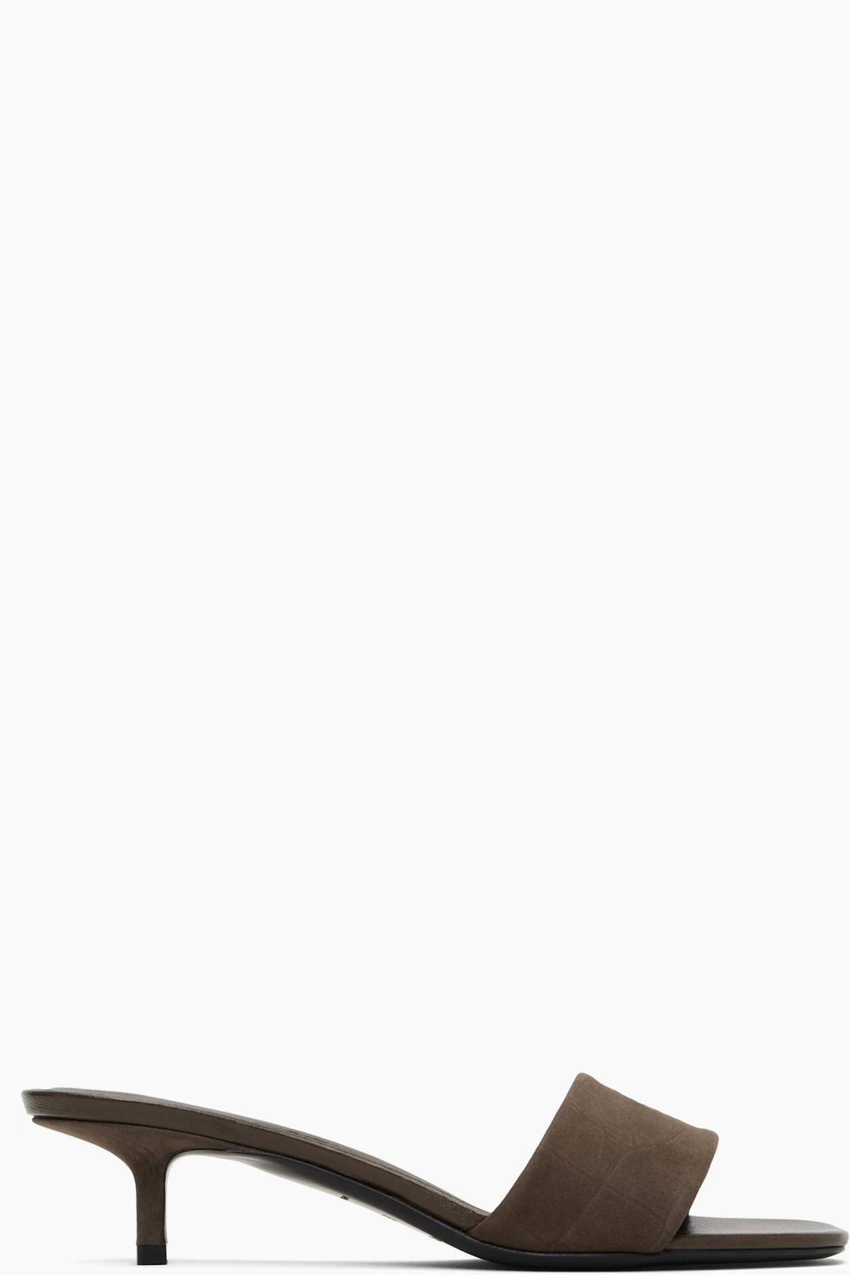 Brown Sarafina Kitten Mule Heeled Sandals