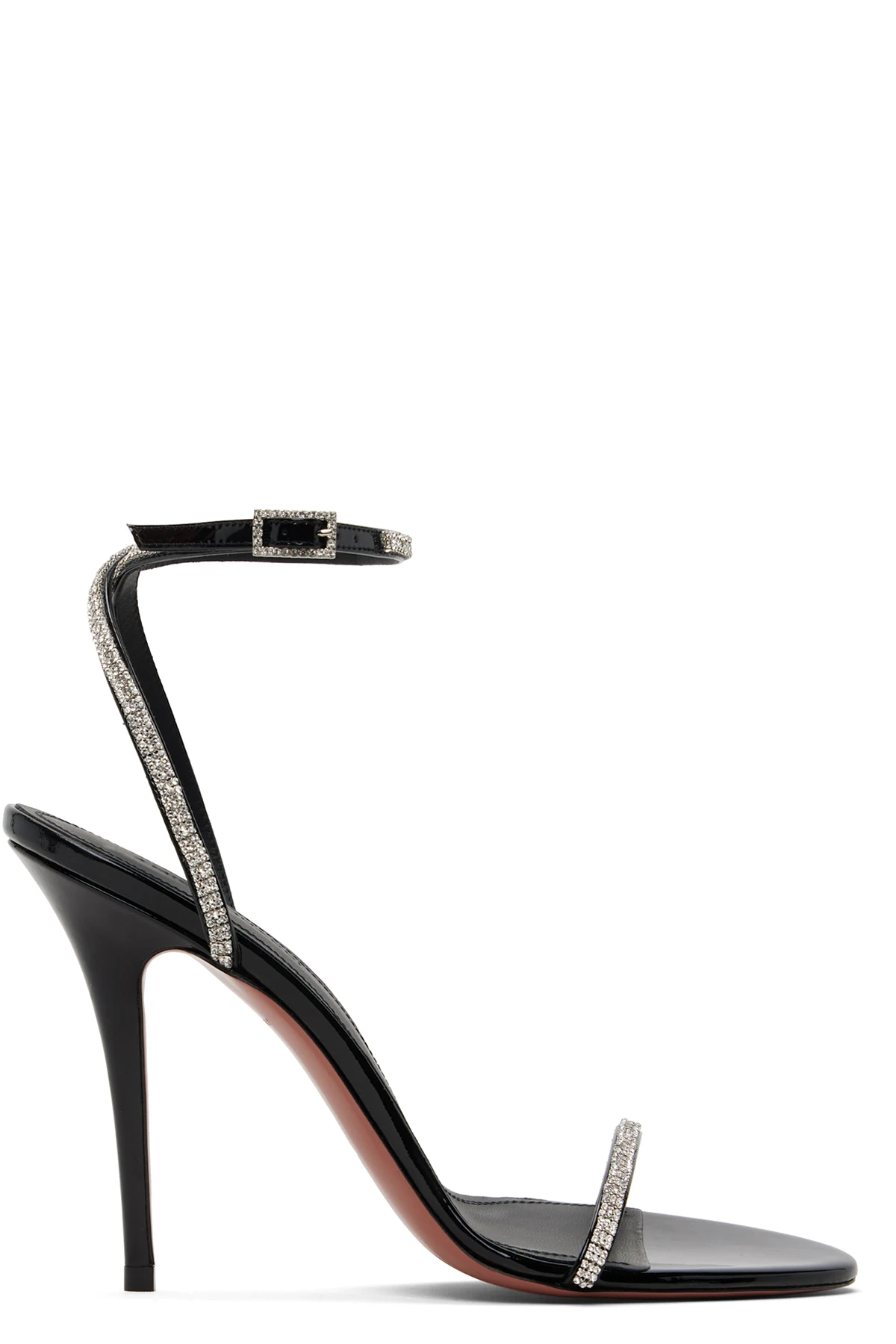 Black Diamante 105 Heeled Sandals