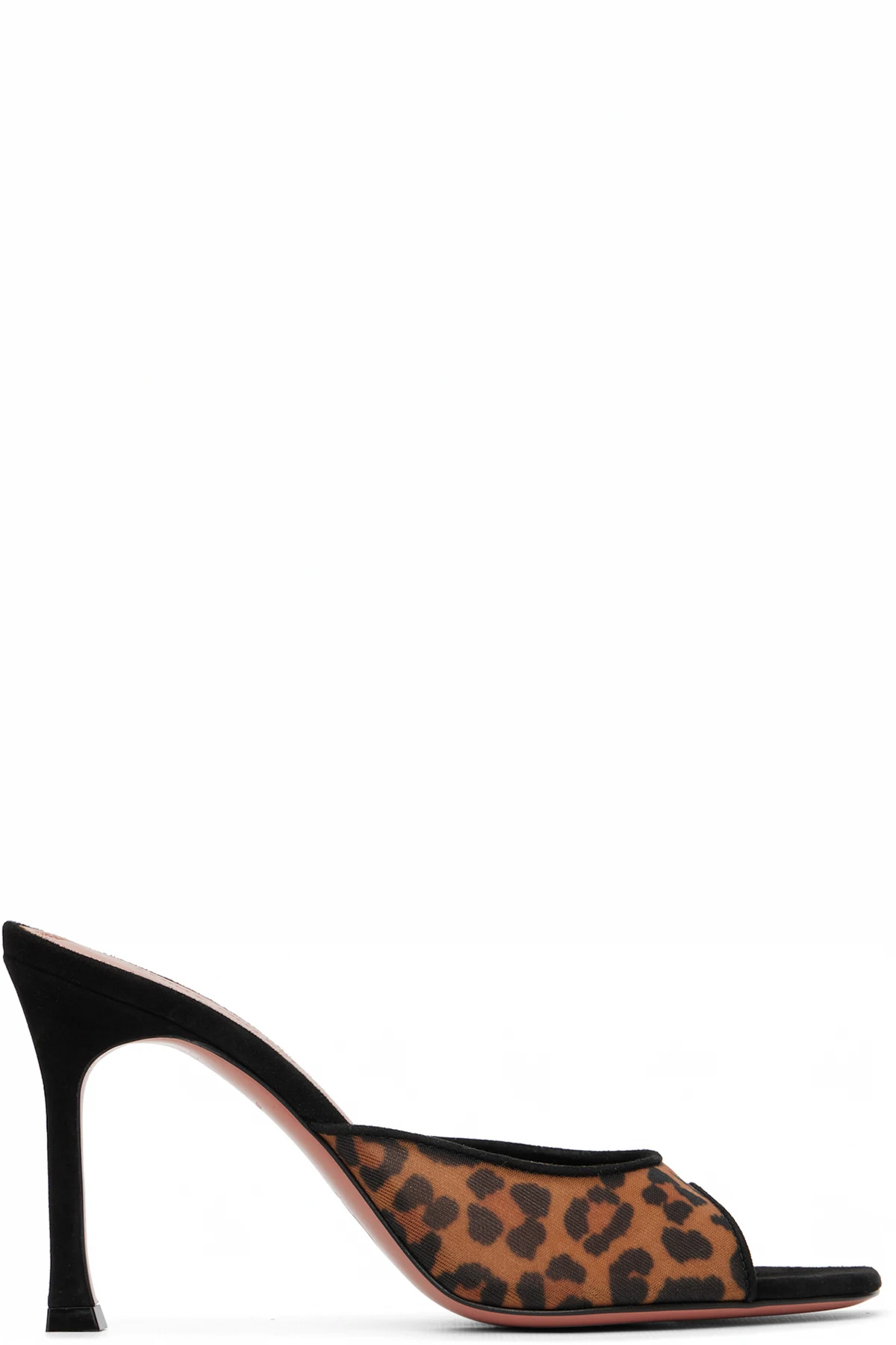 Tan & Black Alexa 95 Mesh Slipper Heeled Sandals