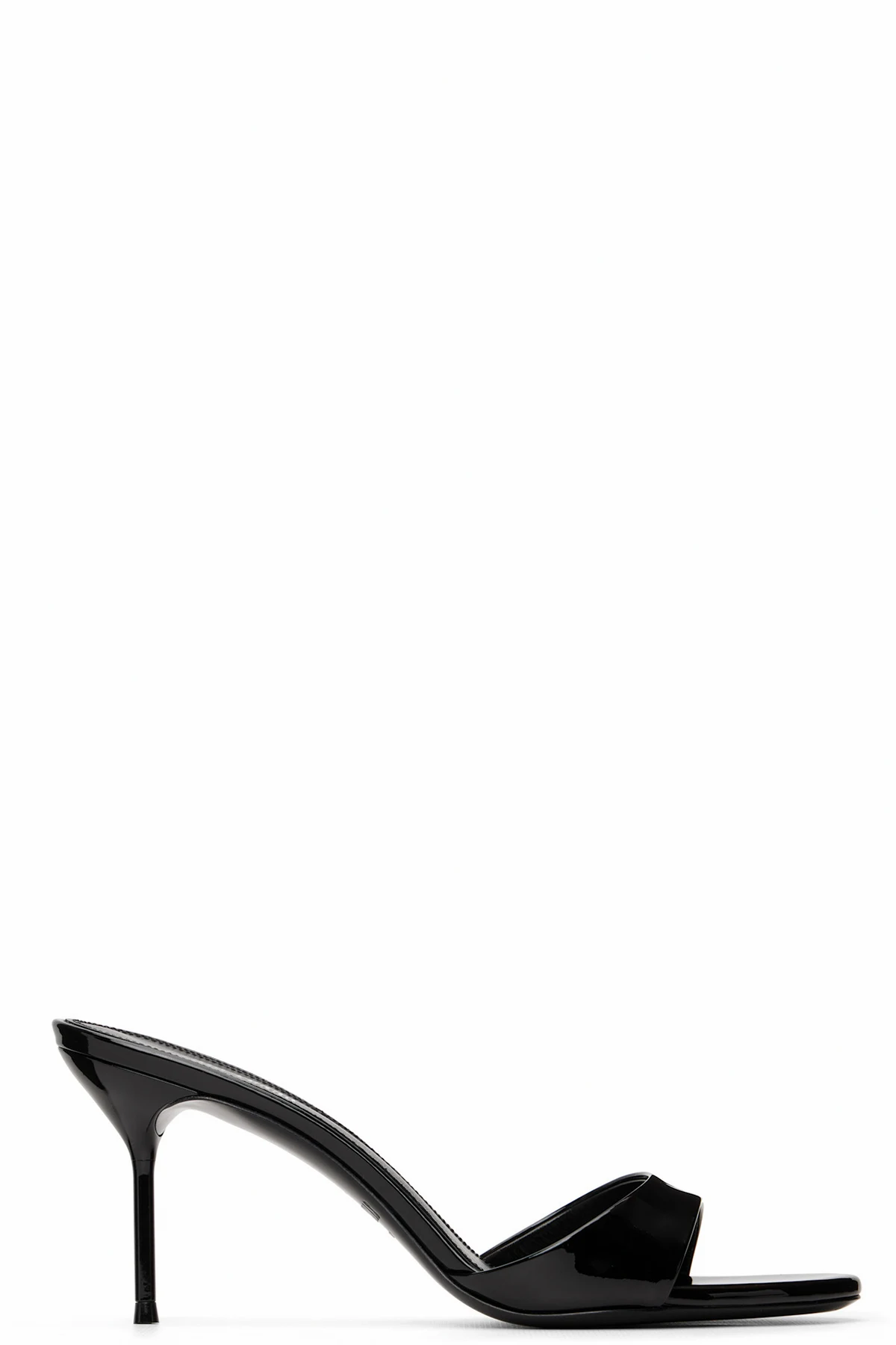 Black Lidia 70 Patent Leather Heeled Sandals