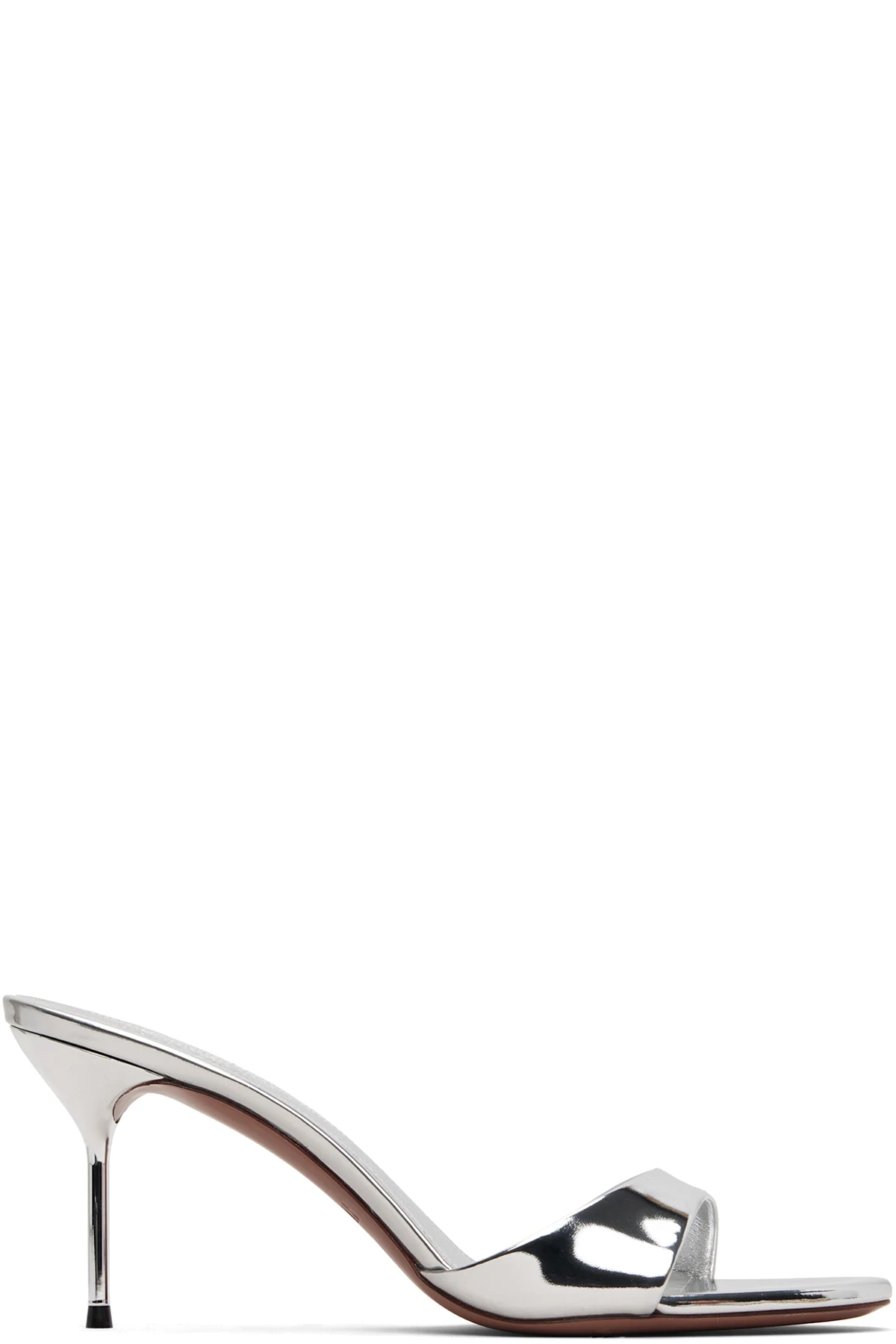 Silver Lidia Mule 70 Heeled Sandals