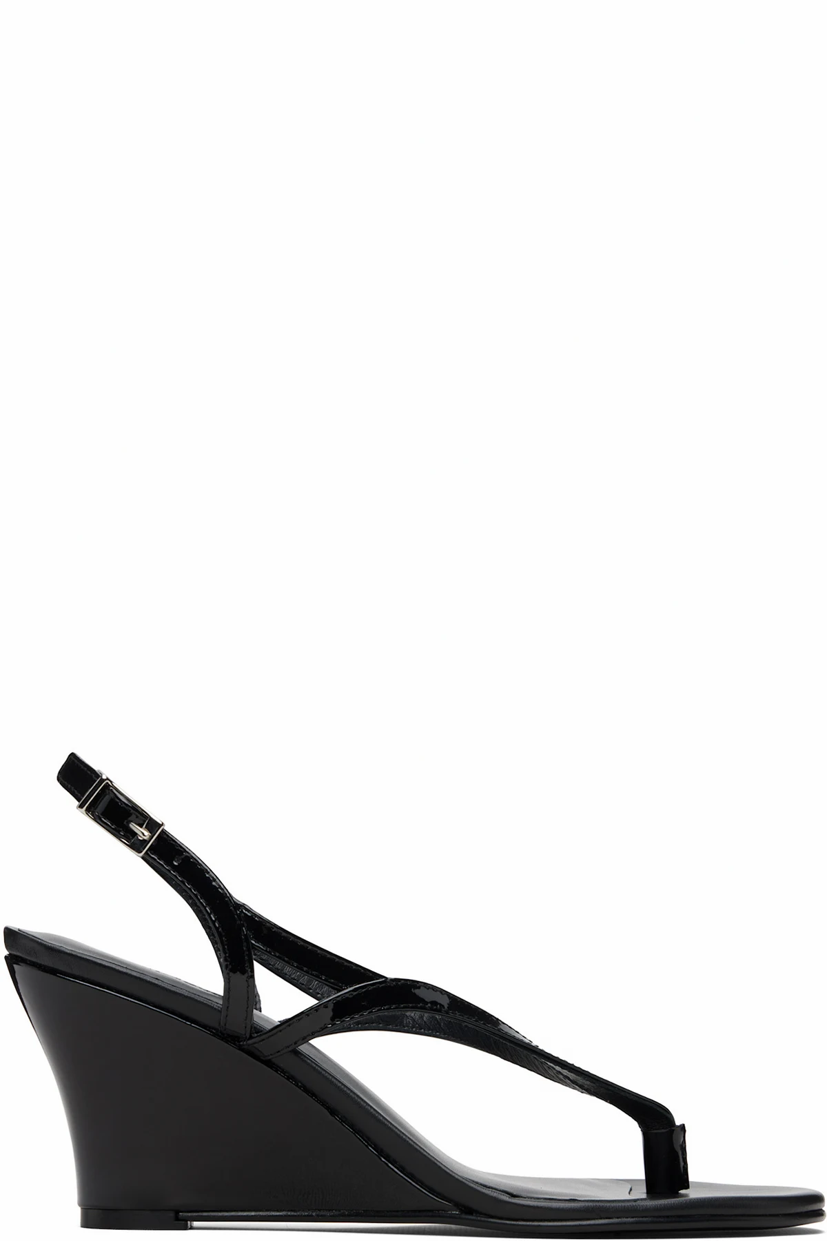 Black Wedge Heeled Sandals