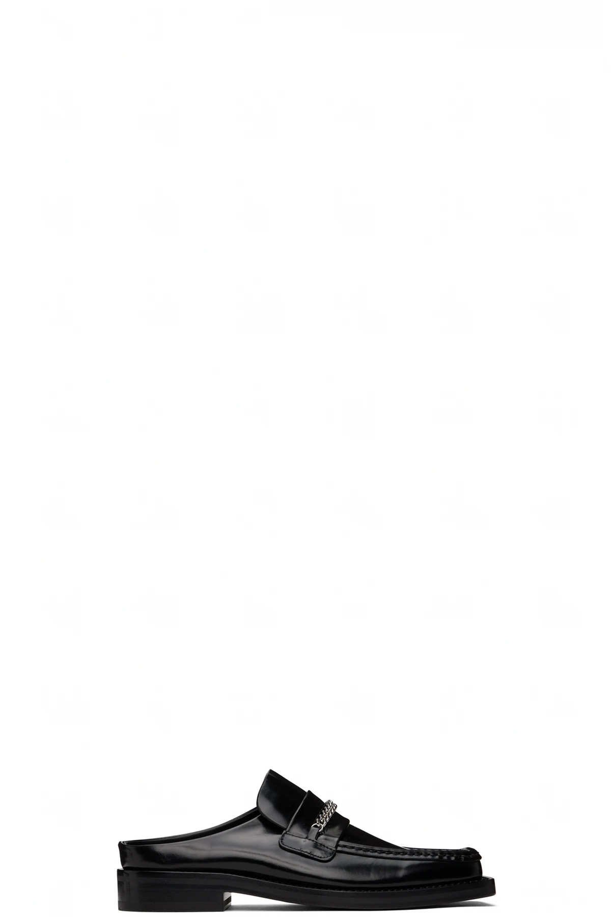 Black Square Toe Mules