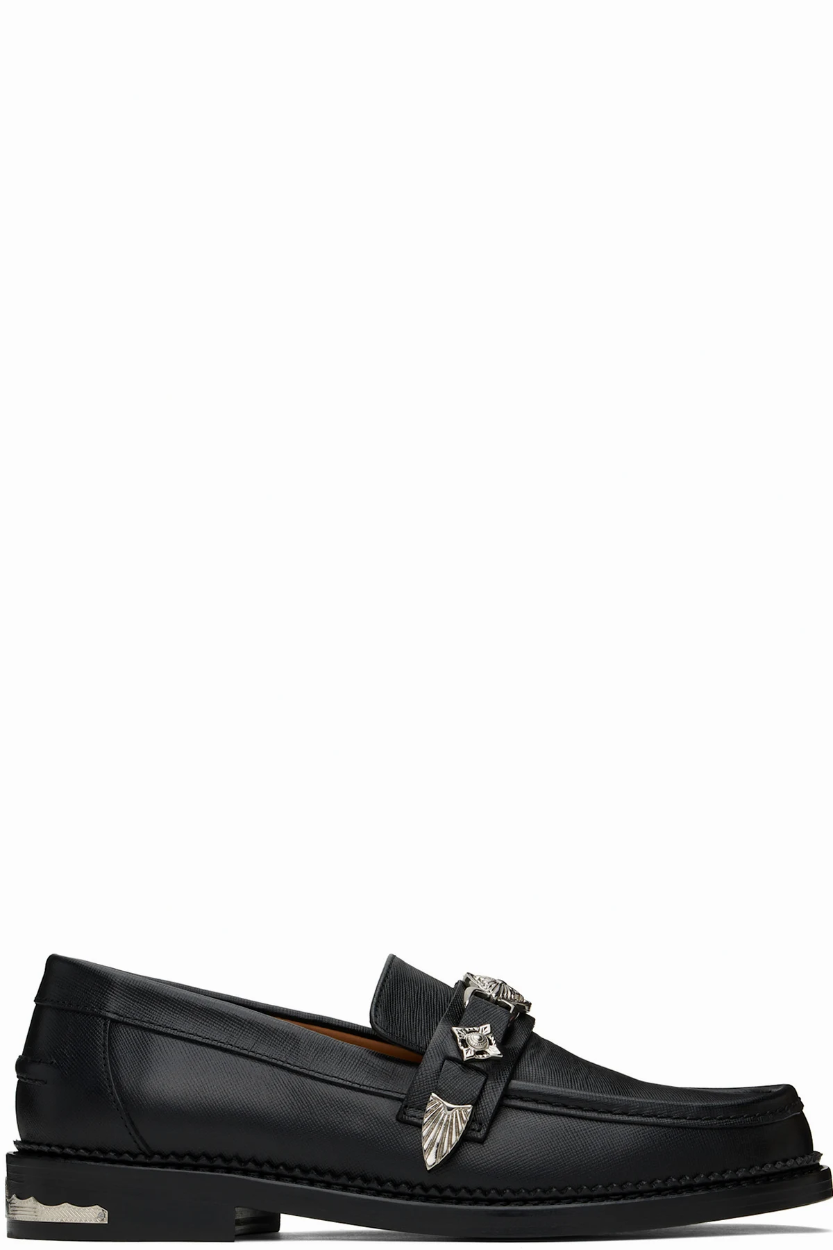 SSENSE Exclusive Black Saffiano Leather Loafers