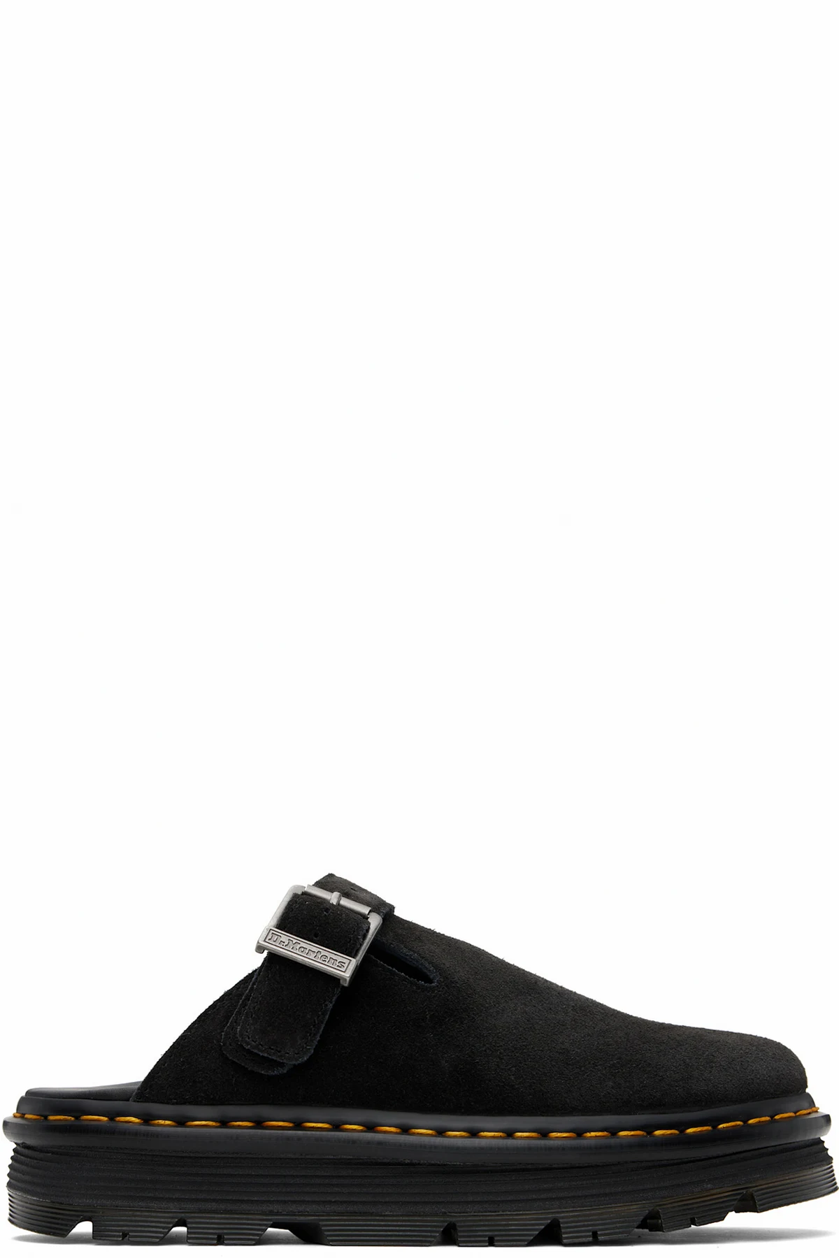 Black Zebzag Suede Casual Slingback Platform Slip-on Loafers