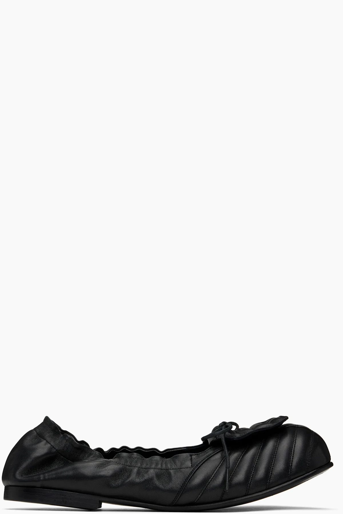 Black Big Foot Football Flat Loafers