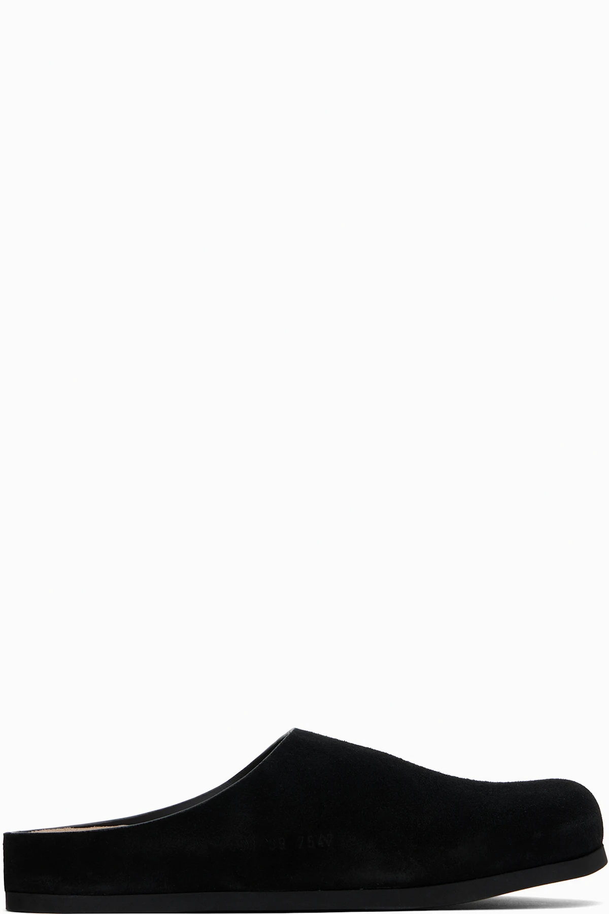 Black Suede Clog Loafers