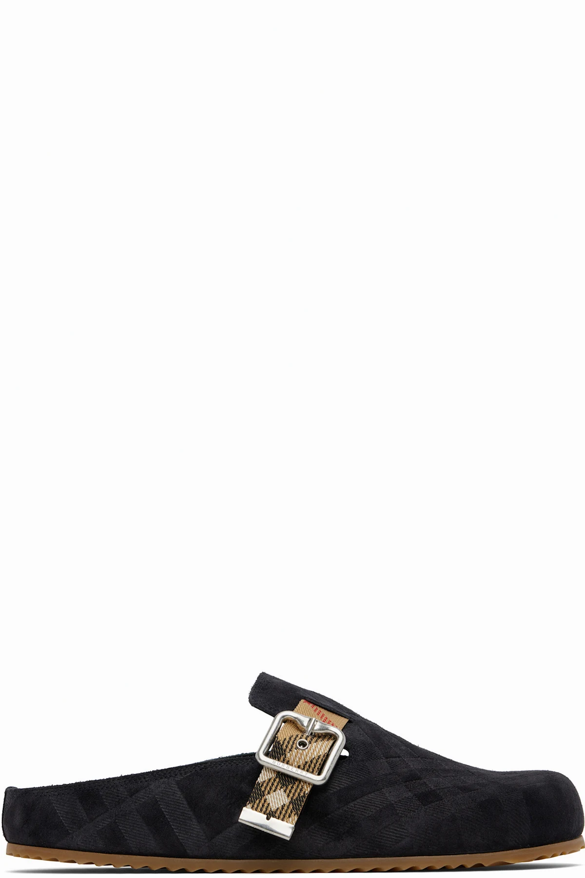 Black Check Suede Urchin Clogs