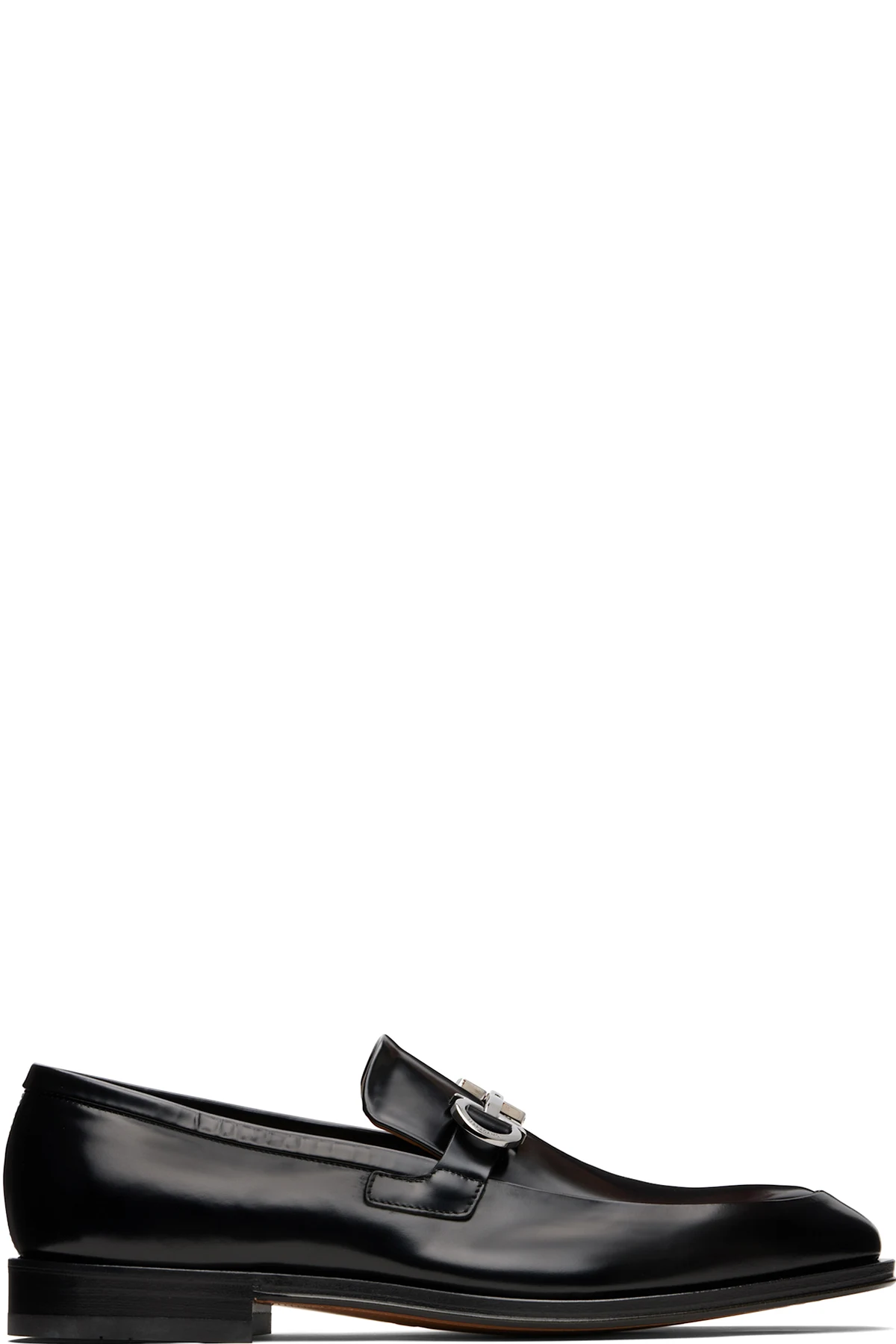 Black Gancini Ornament Loafers