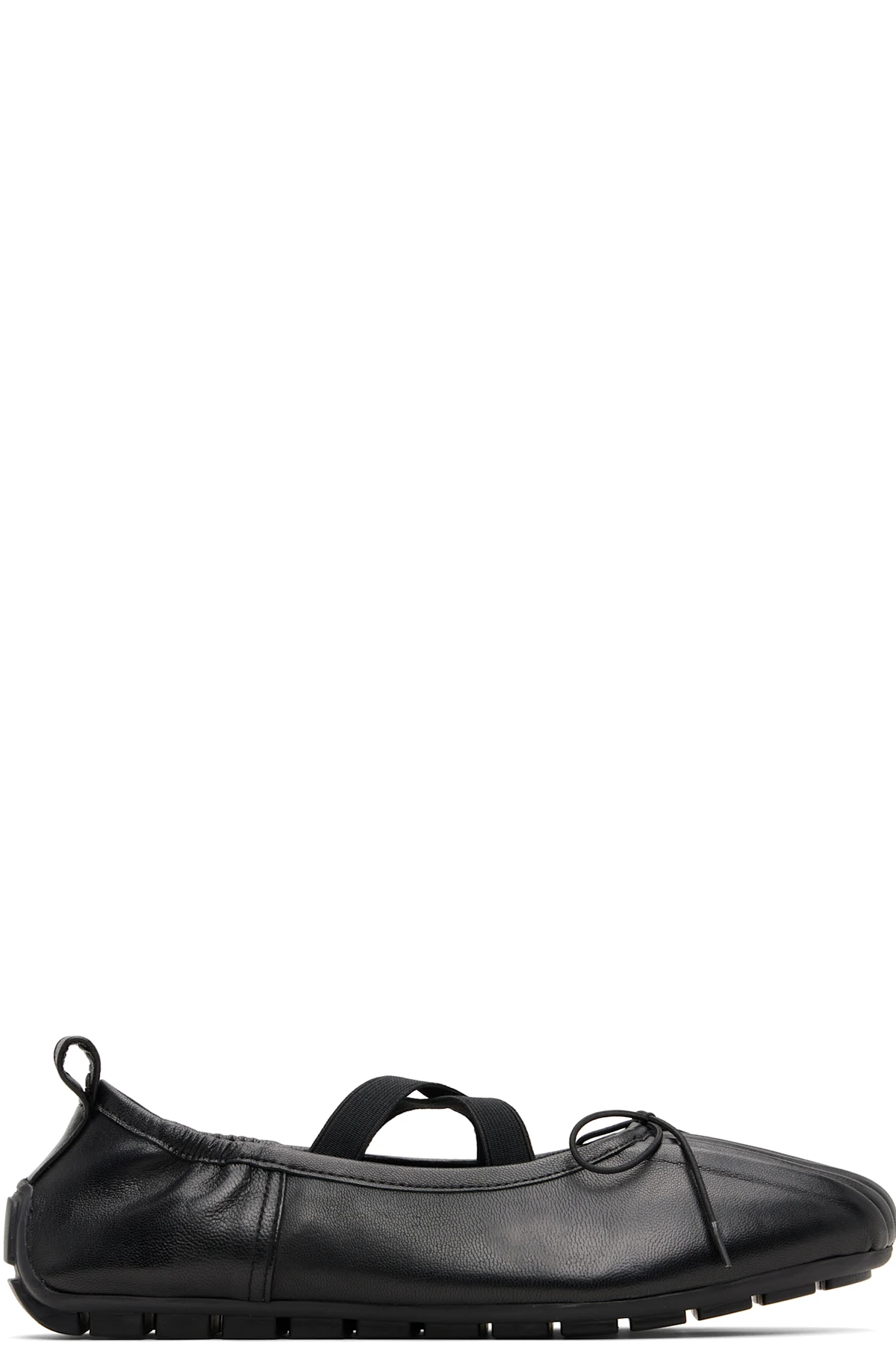 Black Grip Ballerina Flats