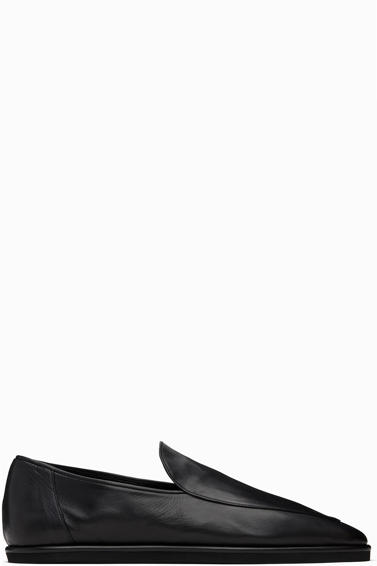 Black Soft Leather Loafers
