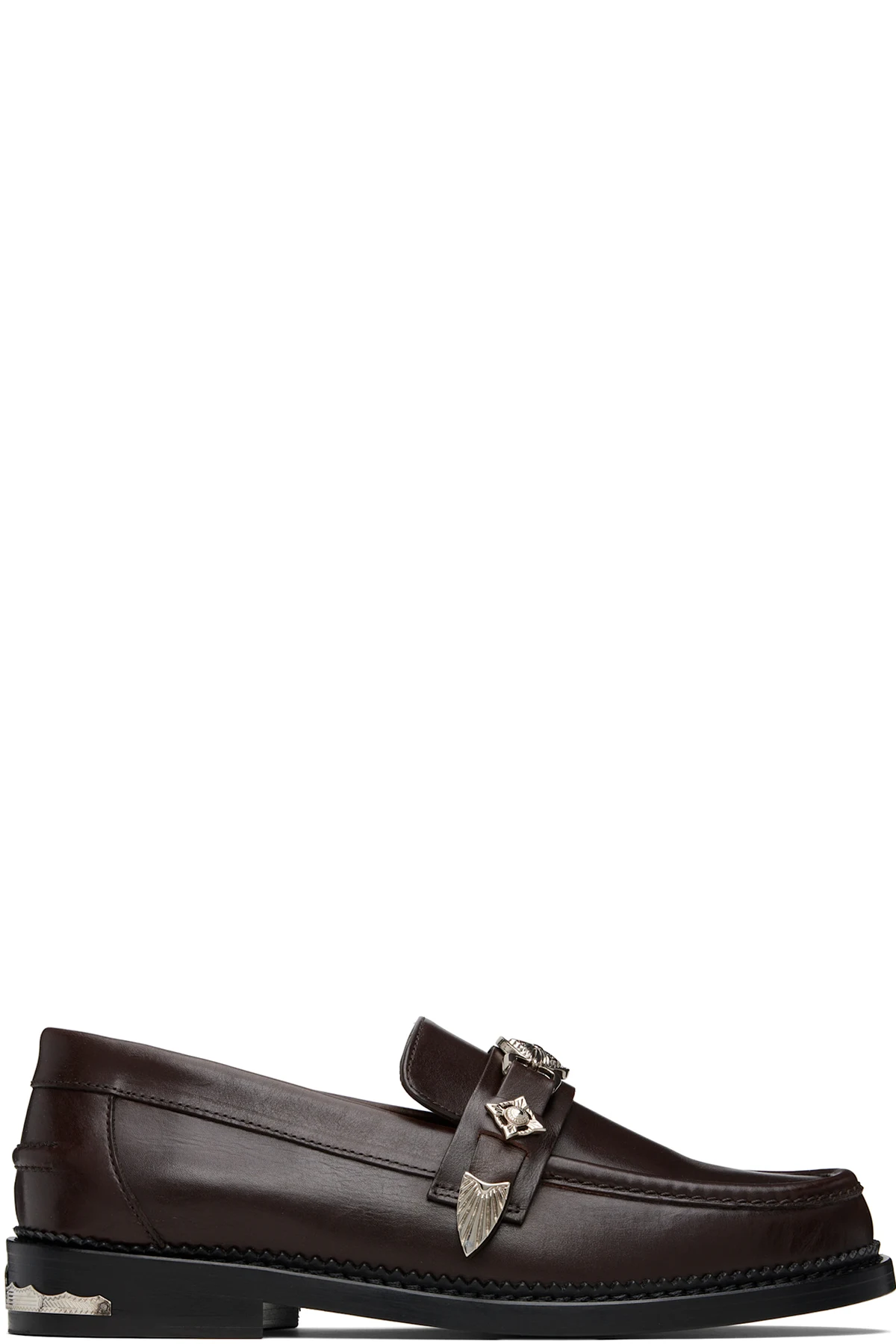 SSENSE Exclusive Brown Metal Loafers