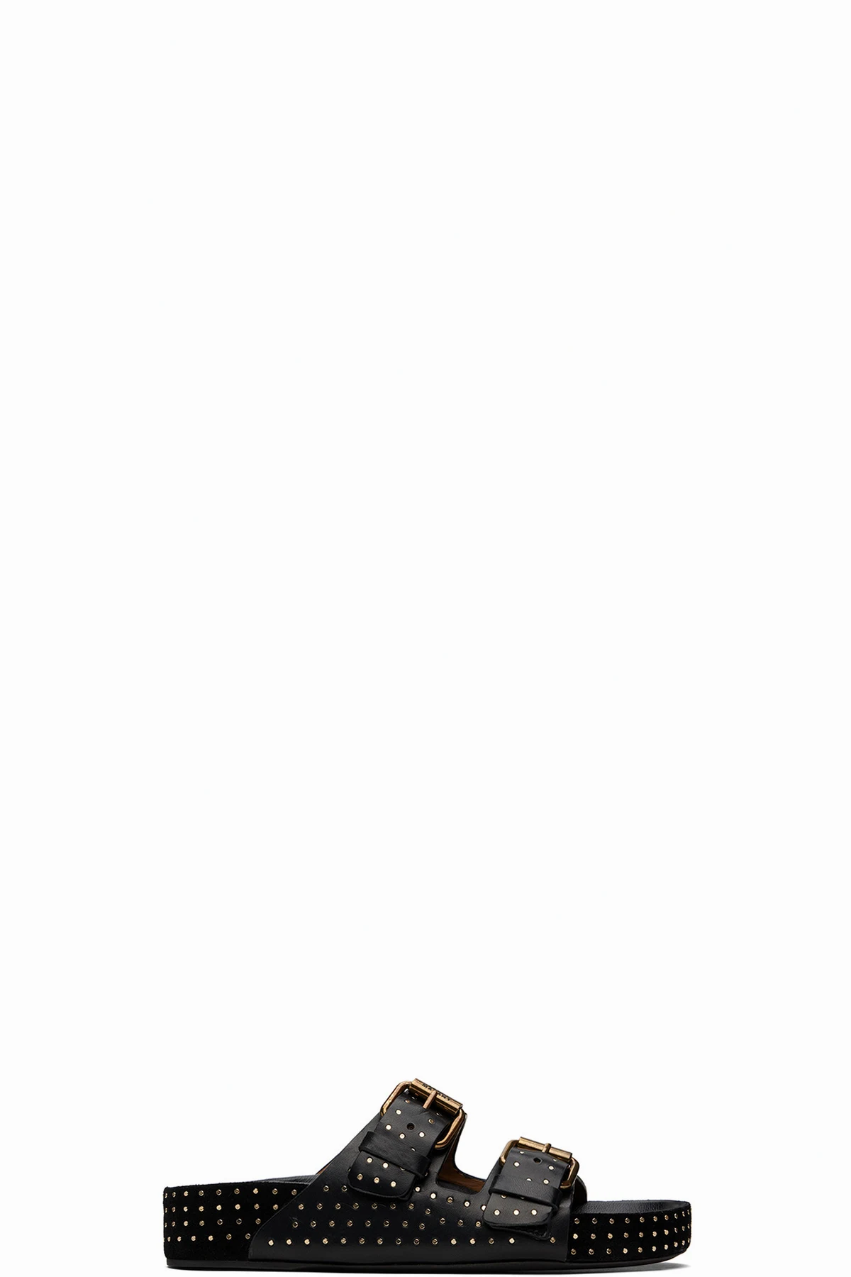 Black Lennyo Buckle Sandals