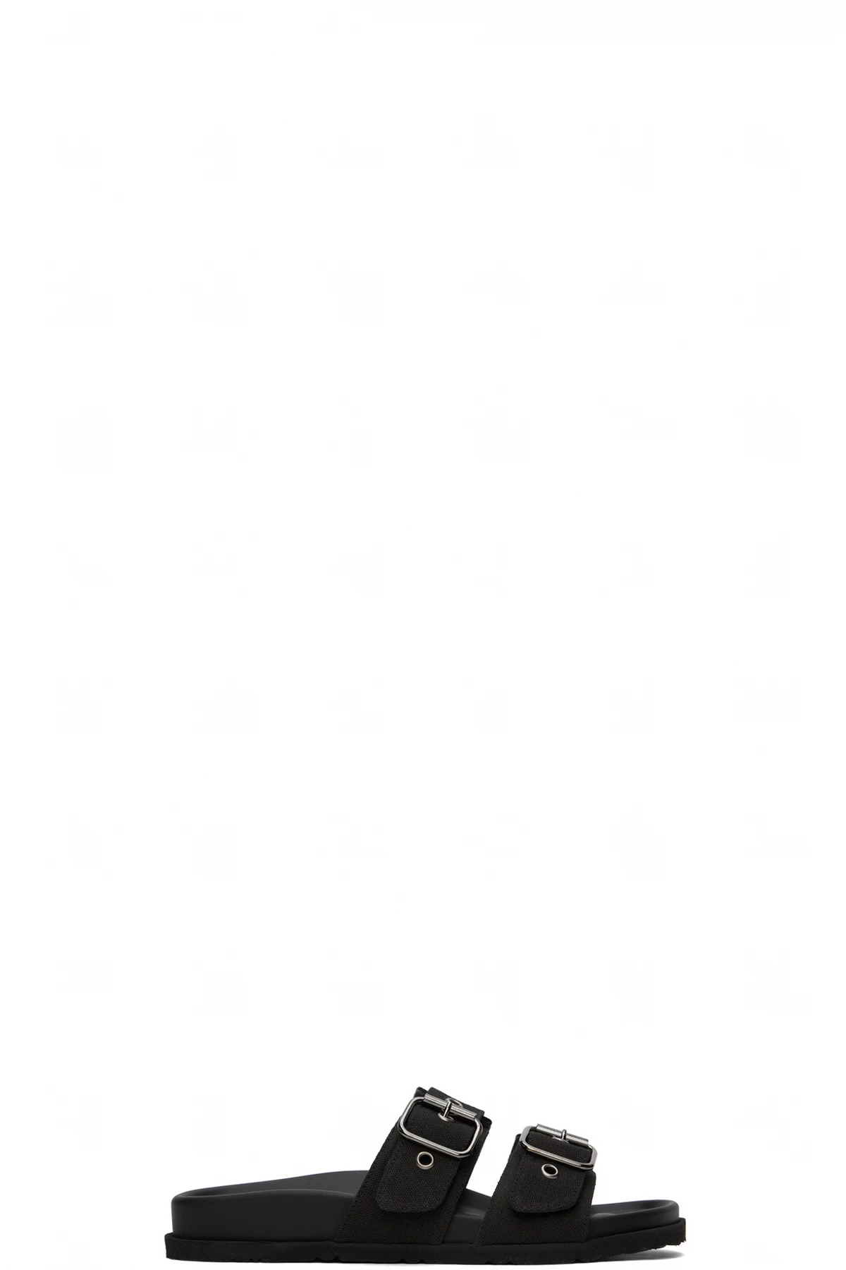 Black Canvas Sandals