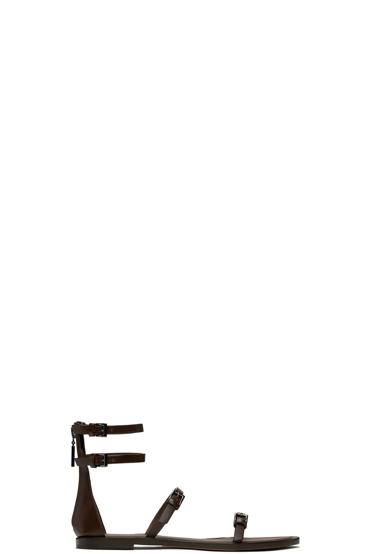 Brown Evegflat Sandals