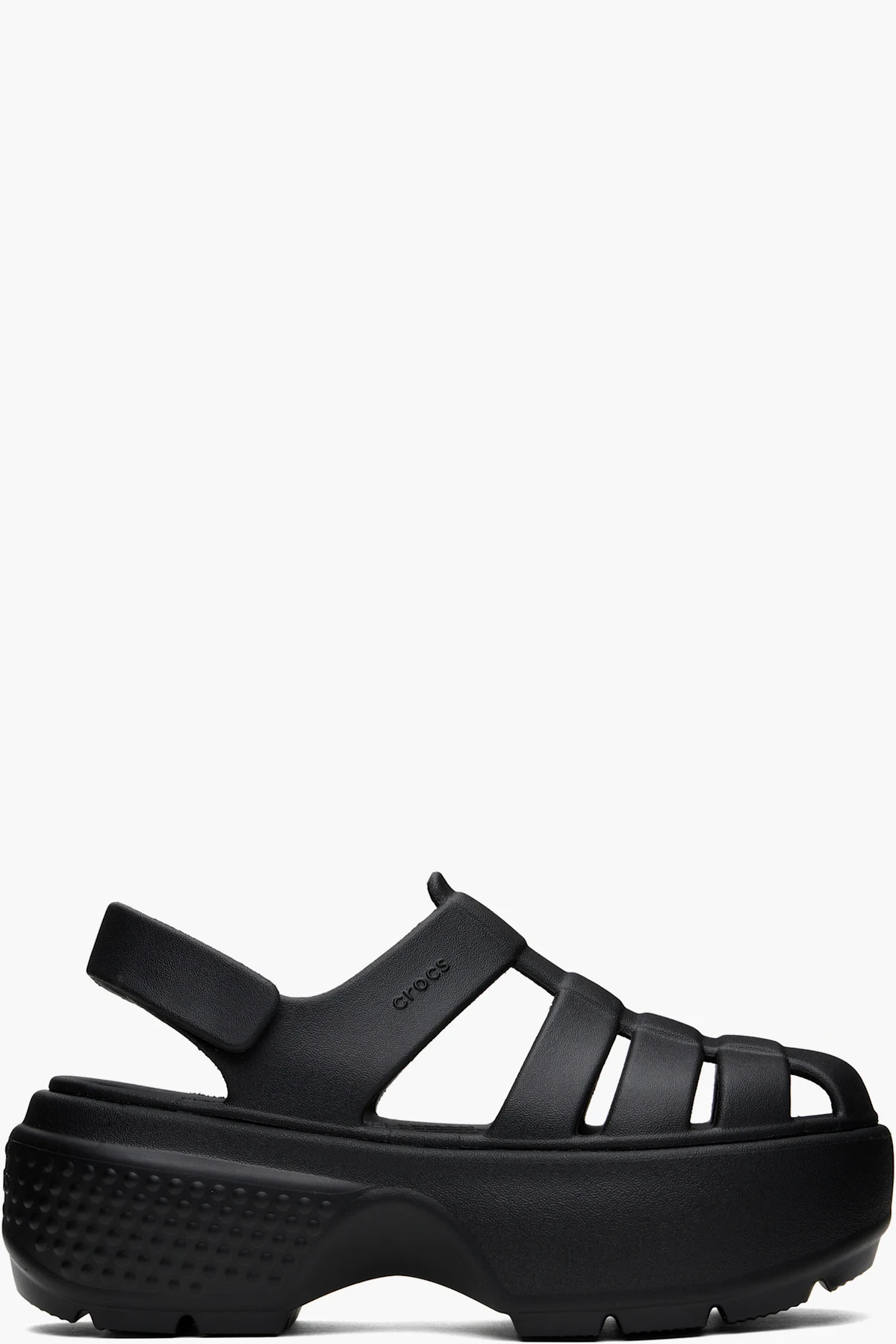 Black Stomp Fisherman Sandals