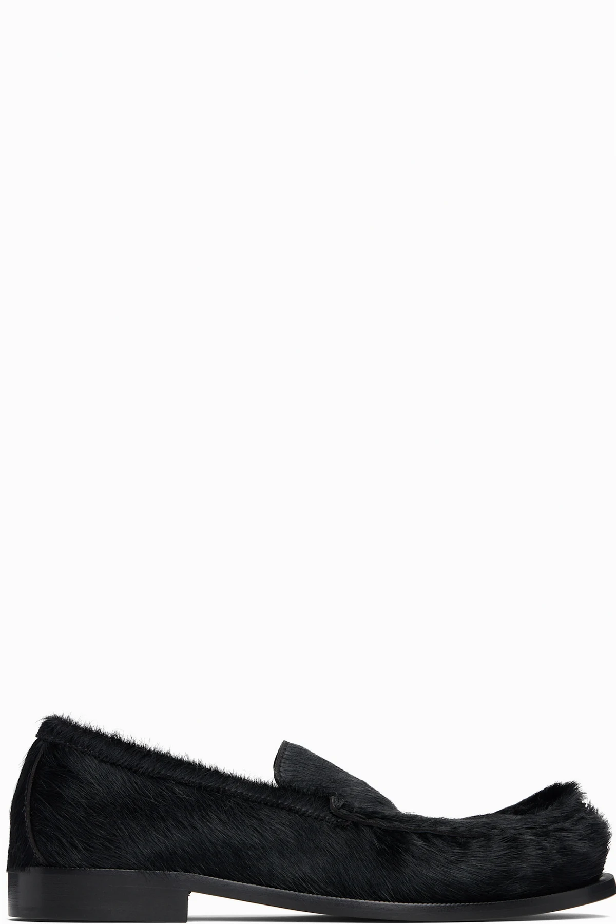 Black Ponyhair Loafers