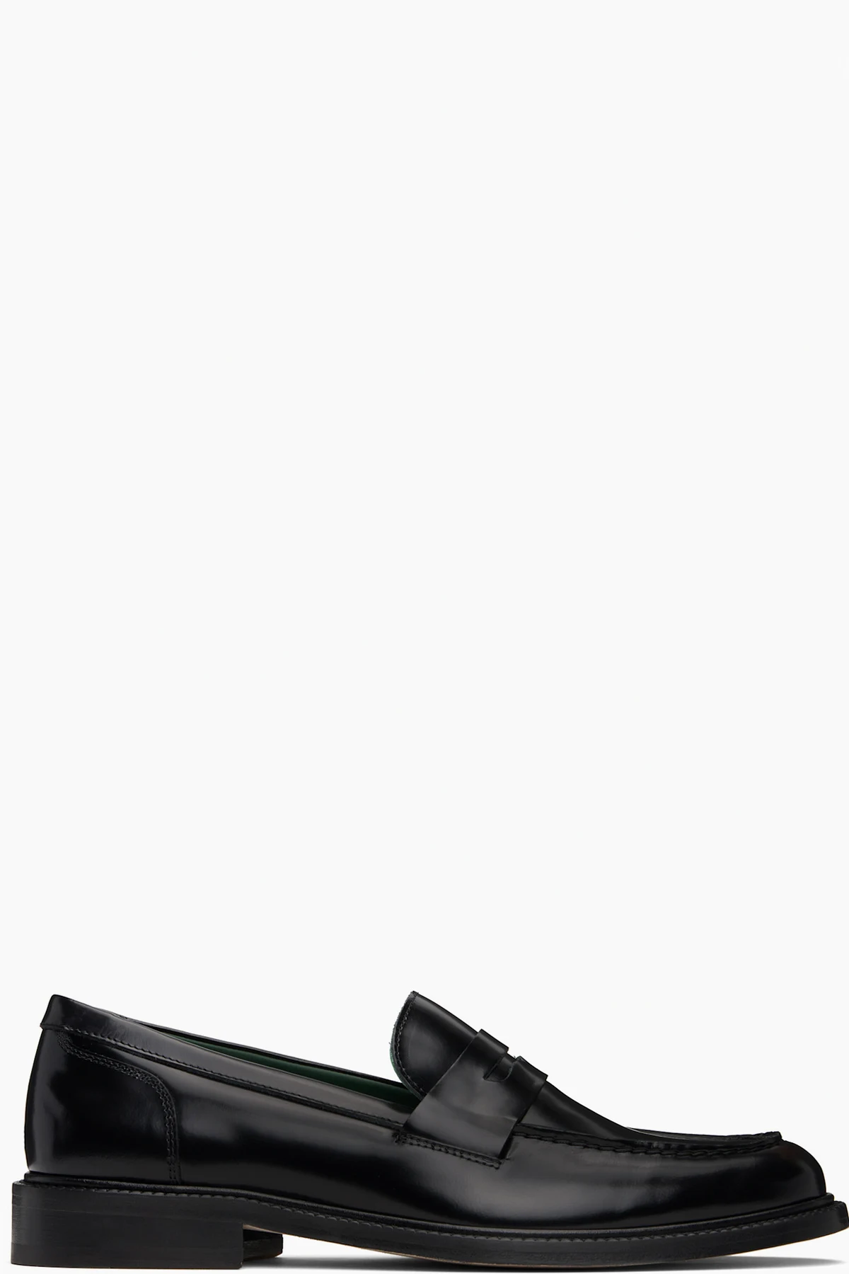 Black Leather Townee Penny Loafers