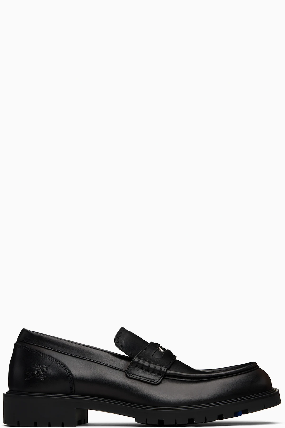 Black Leather Rogue Loafers