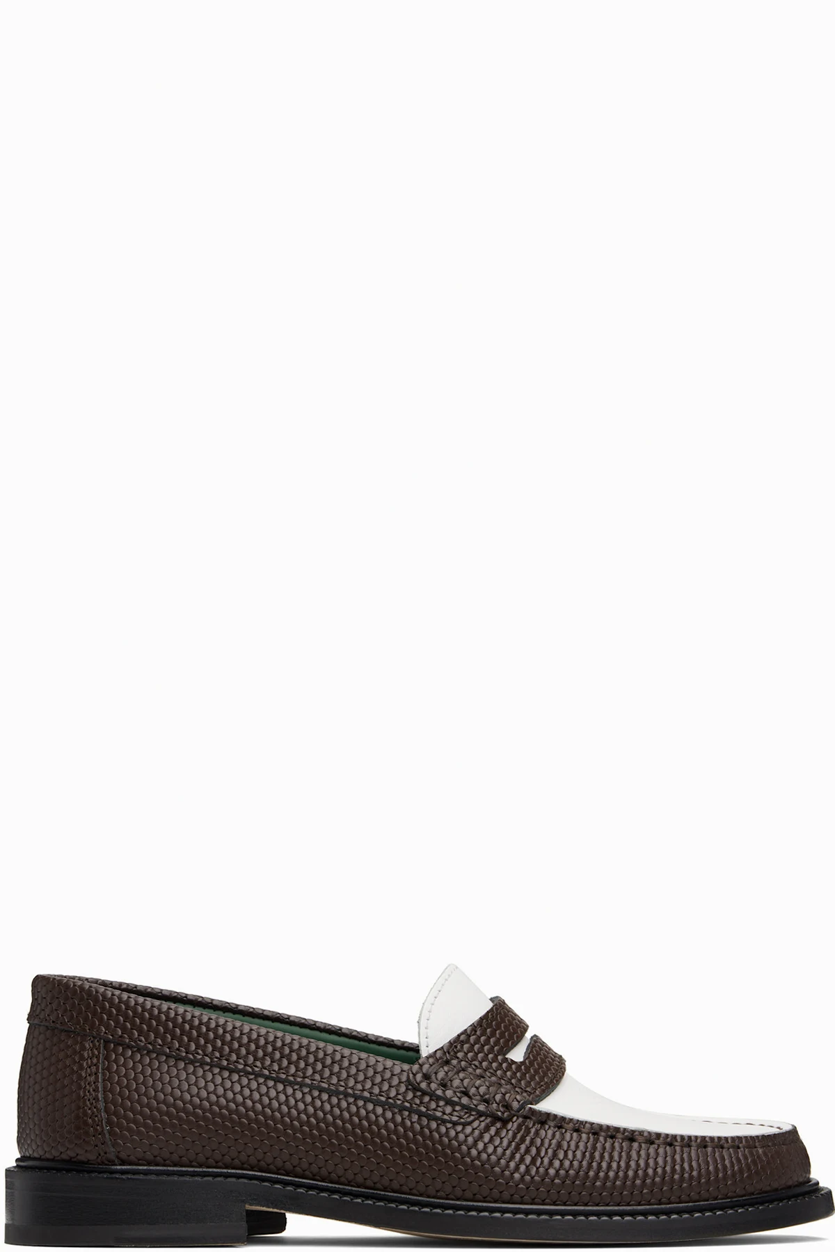 Brown & White Snake 'Yardee' Loafers