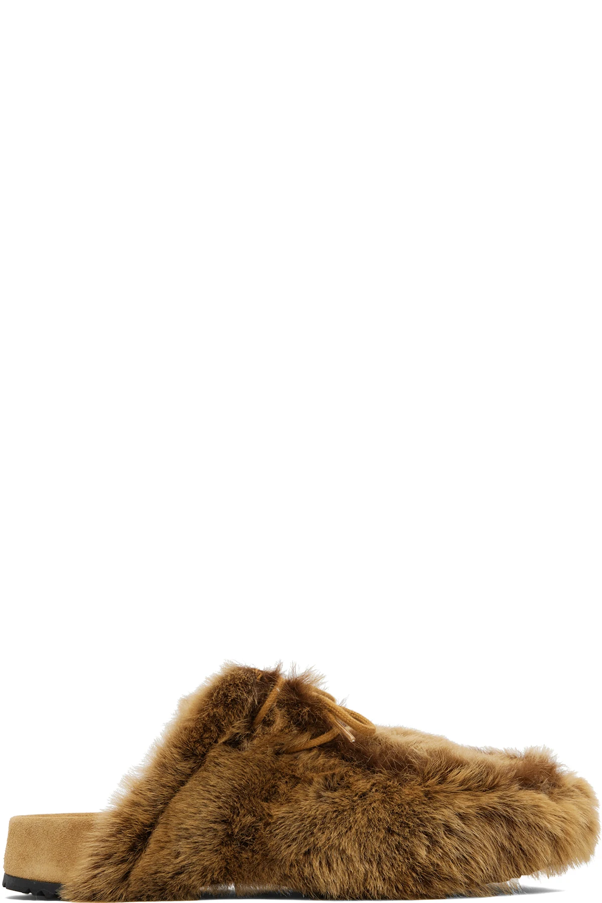 Tan Shearling Clogs