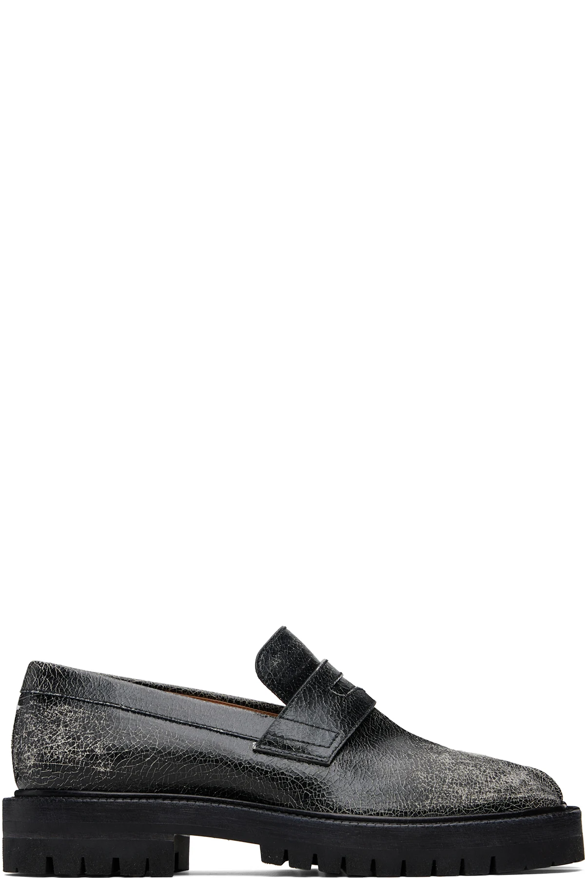 Black & White Tabi County Loafers