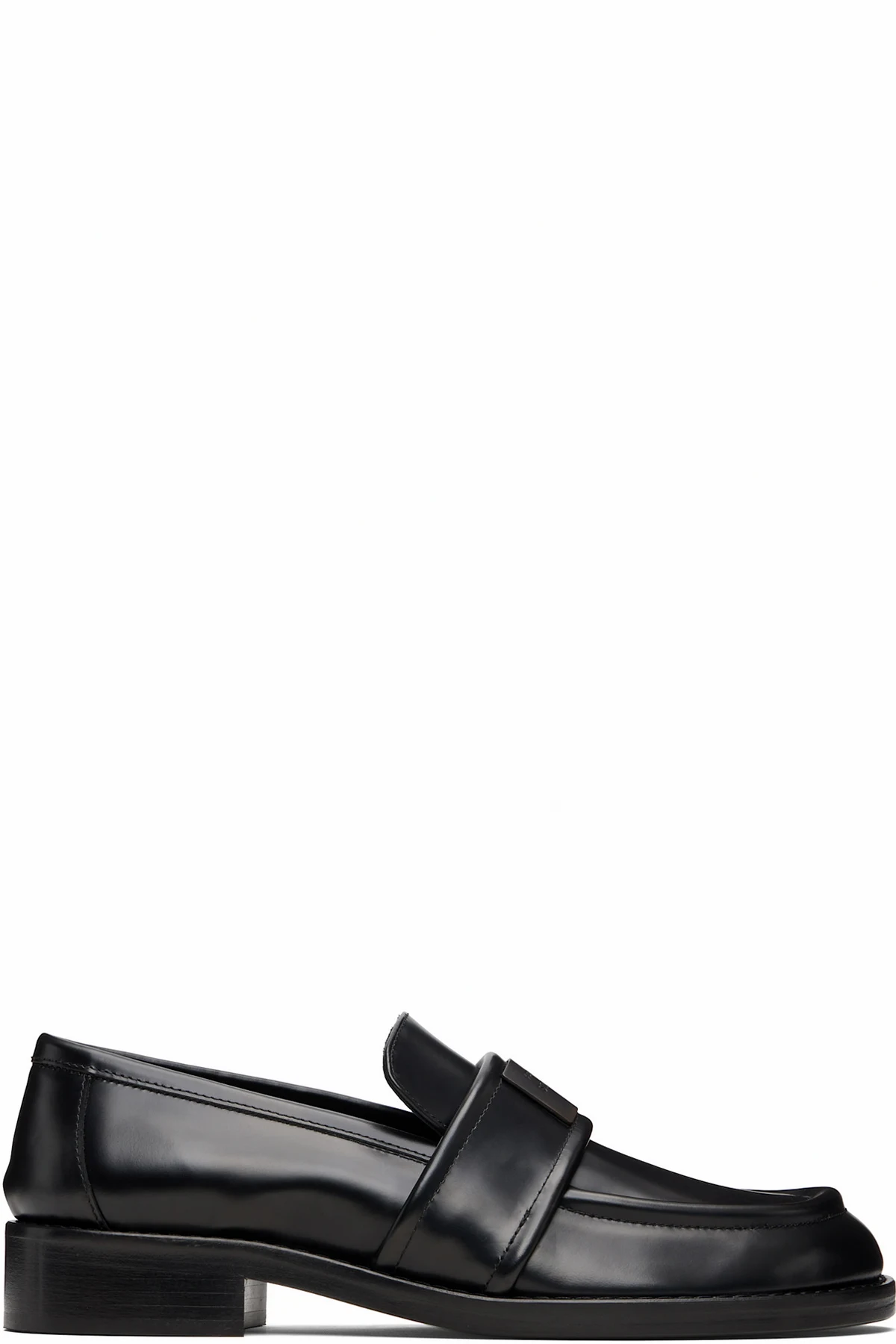 Black Vintage Leather Loafers