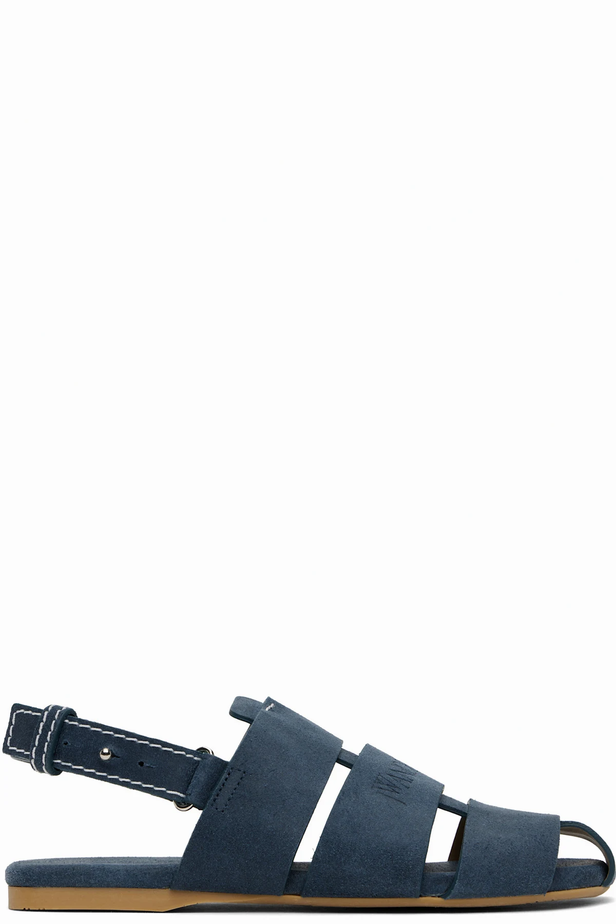 Blue Stripe Flat Sandals