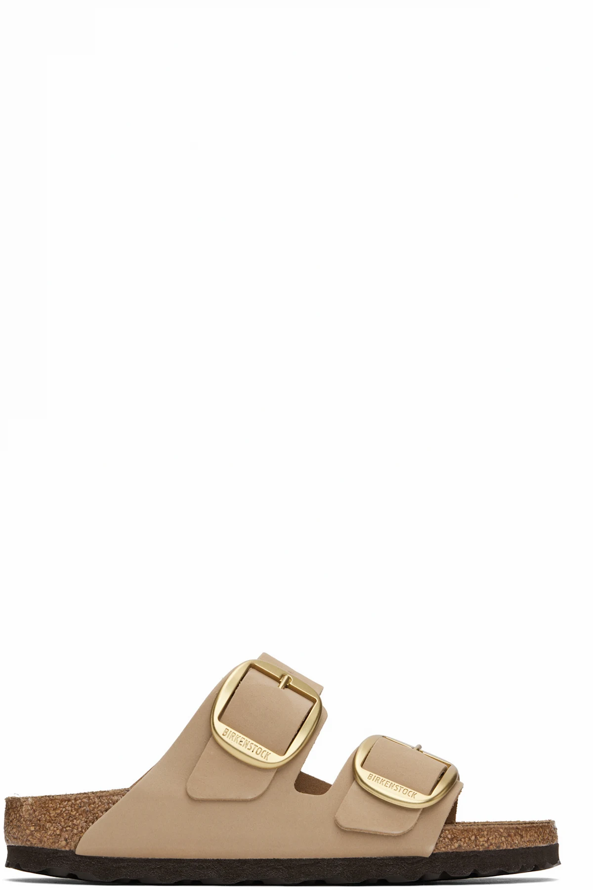 Beige Narrow Arizona Big Buckle Sandals